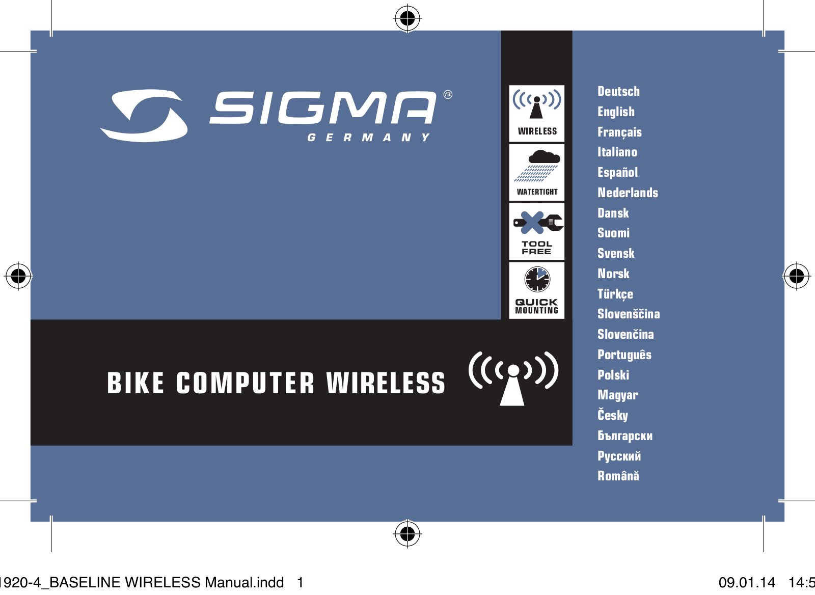 Sigma Baseline 1200 Plus User Manual