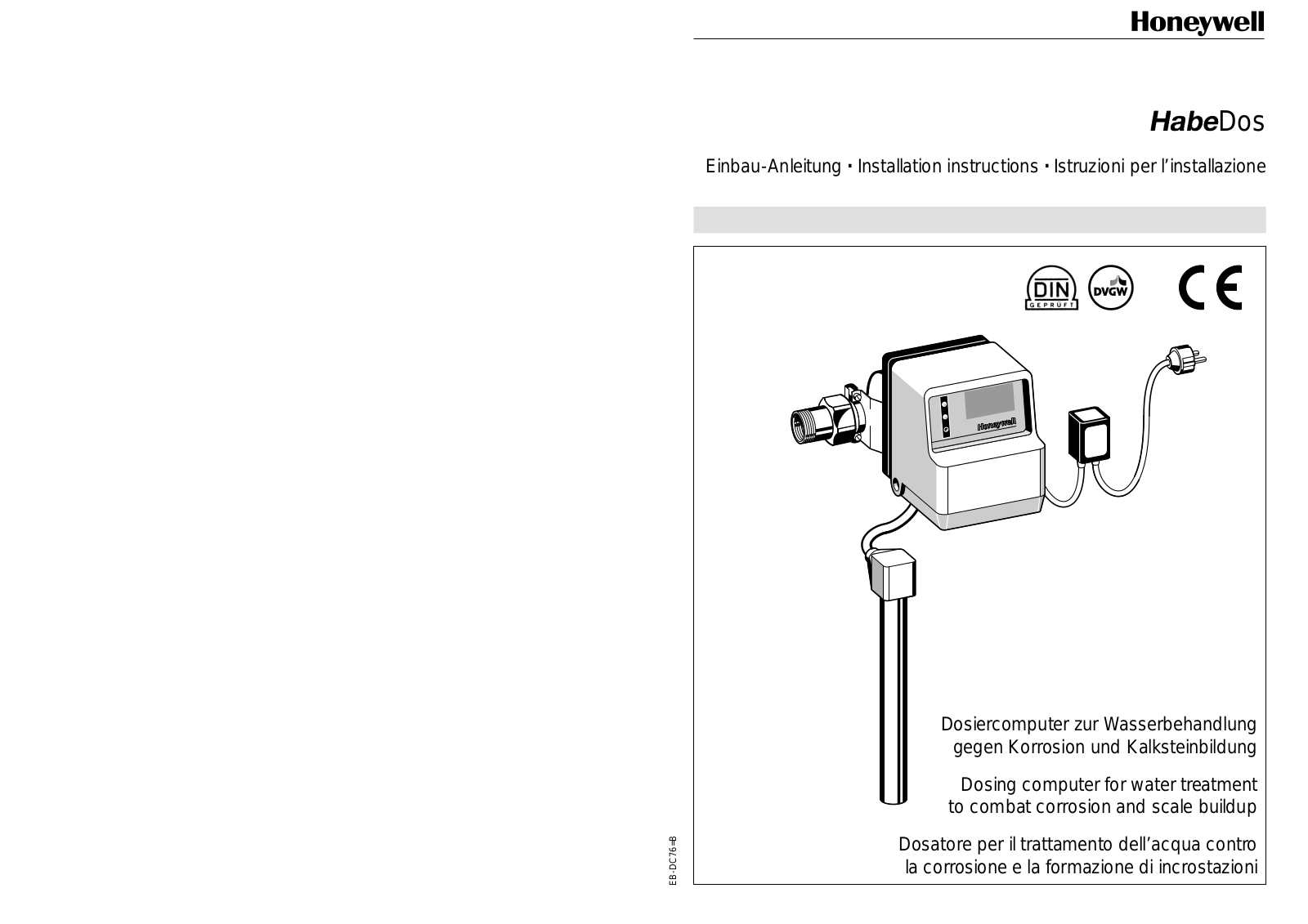 Honeywell HabeDos Installation instructions