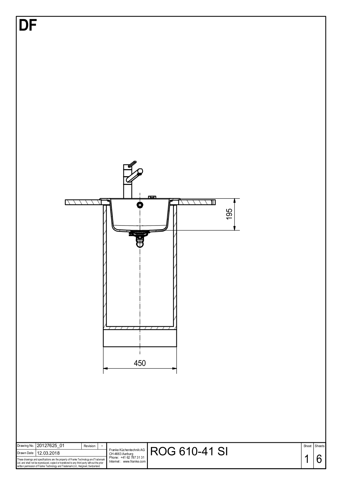 Franke ROG 610-41 SI Drawing