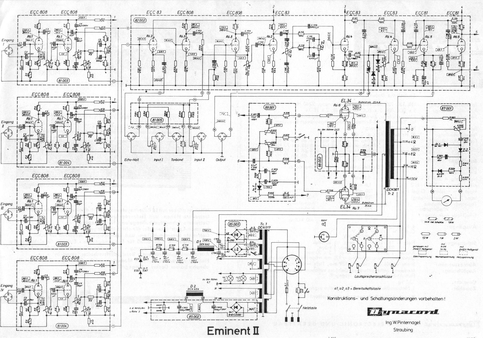 Dynacord eminent 2 schematic