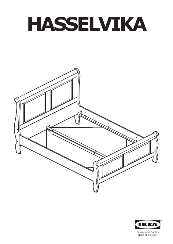 Ikea Hasselvika Bed Frame Assembly Instruction