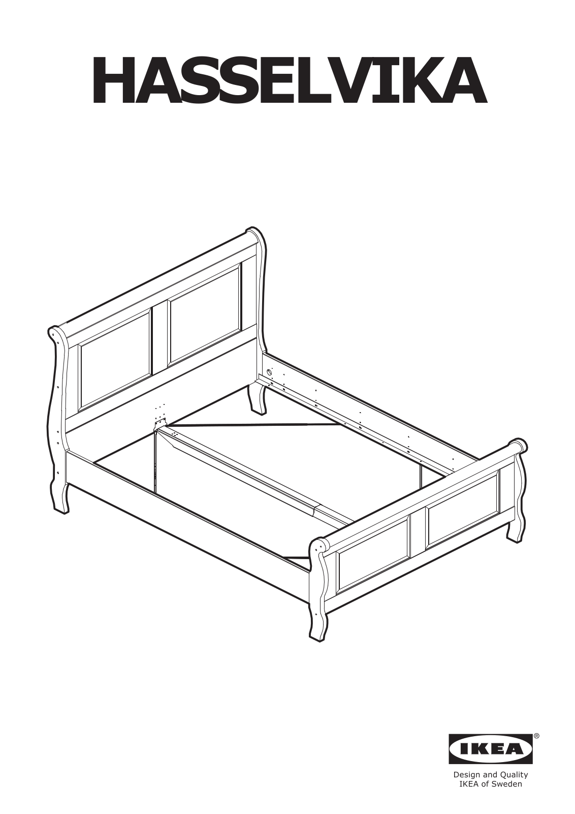 IKEA HASSELVIKA Bed frame Assembly Instruction