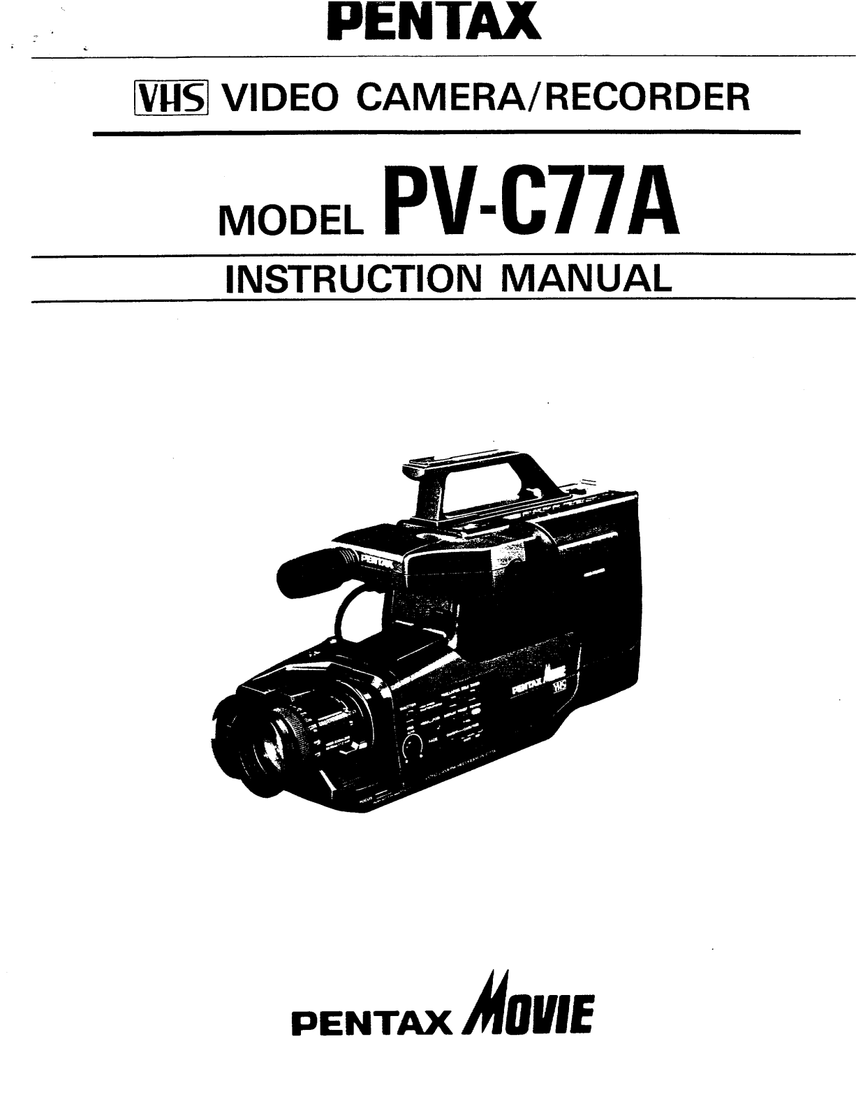 Pentax PVC77A User Manual