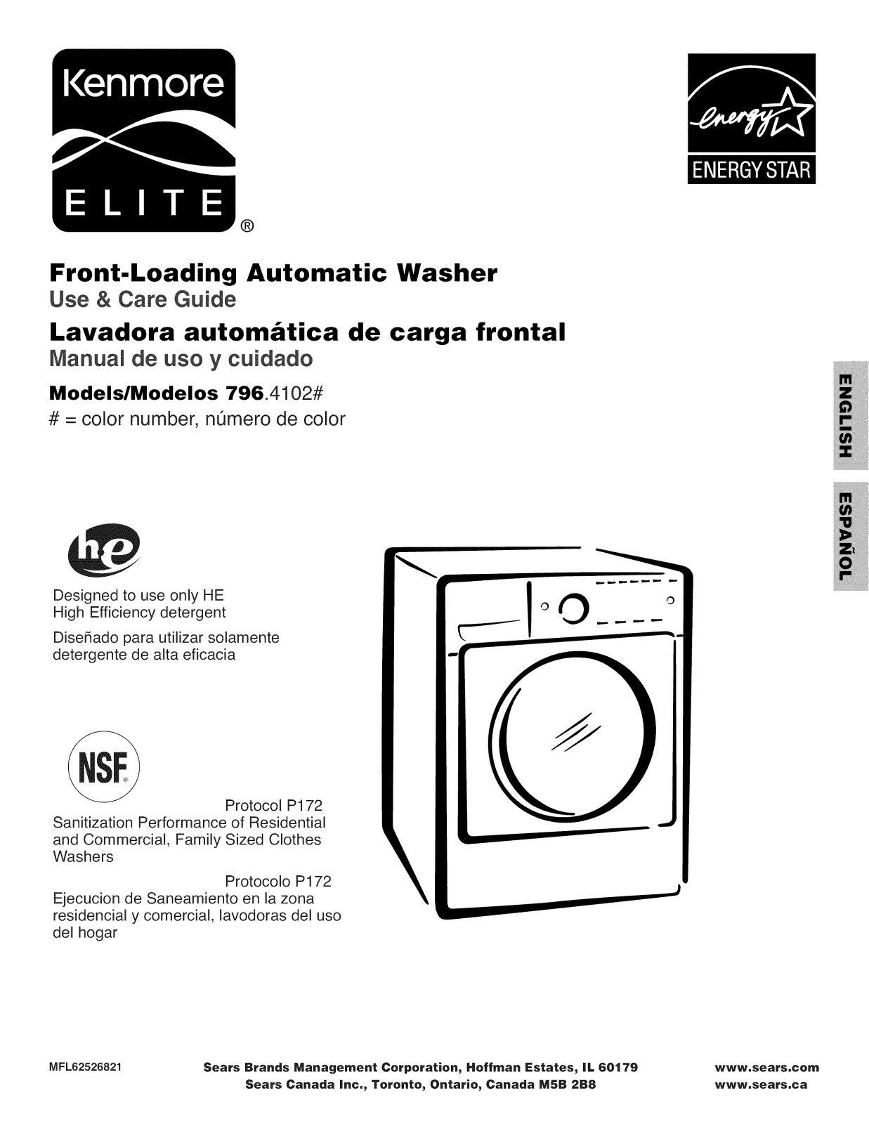 Kenmore Elite 79641029900, 79641028900, 79641022900 Owner’s Manual