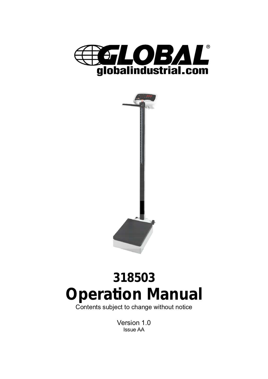 Global Industrial WH-B User Manual