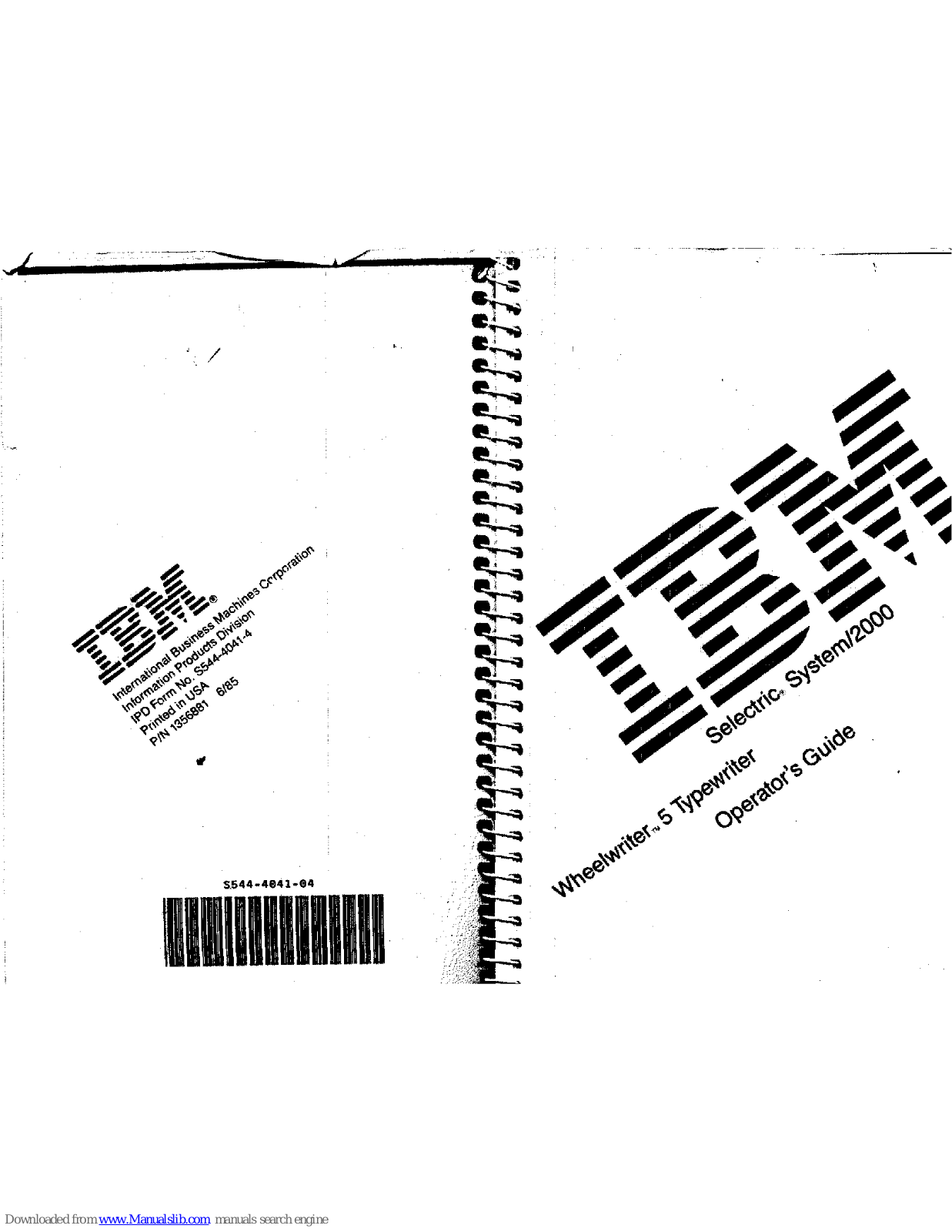 IBM Wheelwriter 5 Operator's Manual