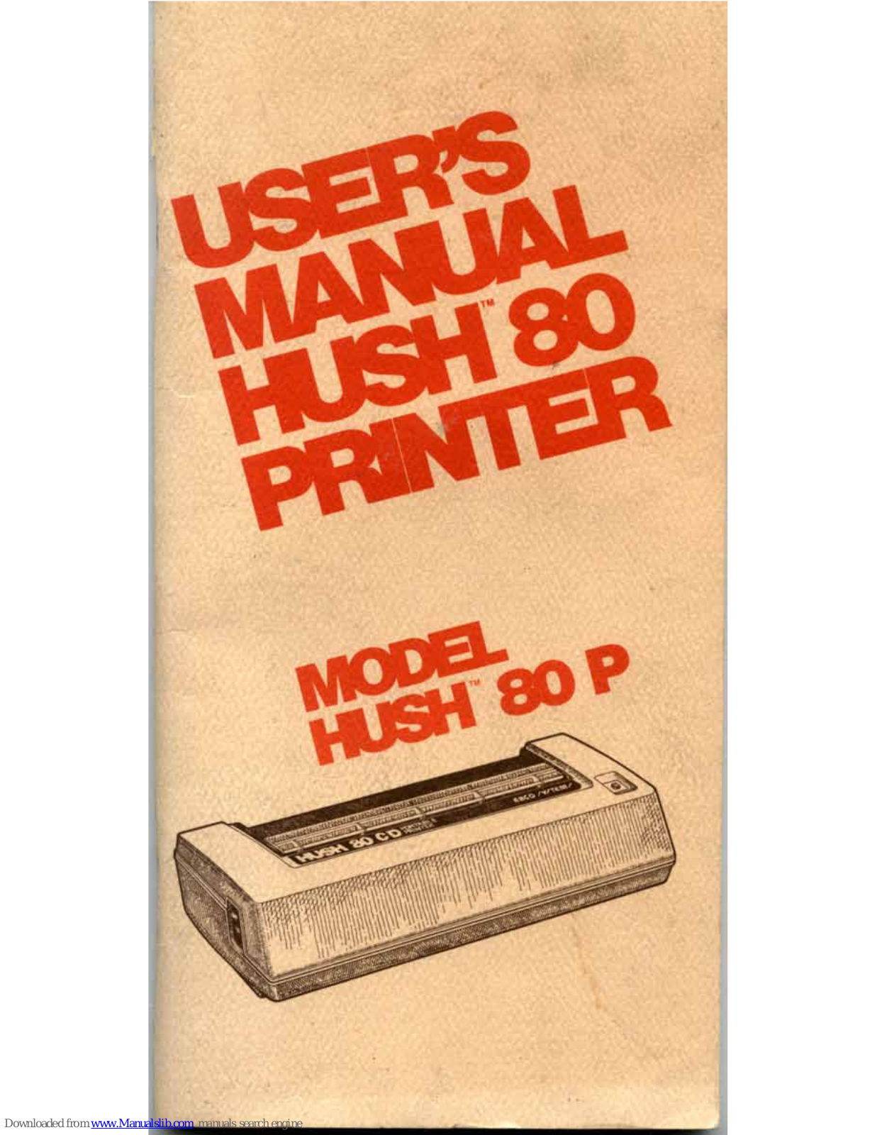 Ergo Systems HUSH 80 P User Manual - ManualMachine.com