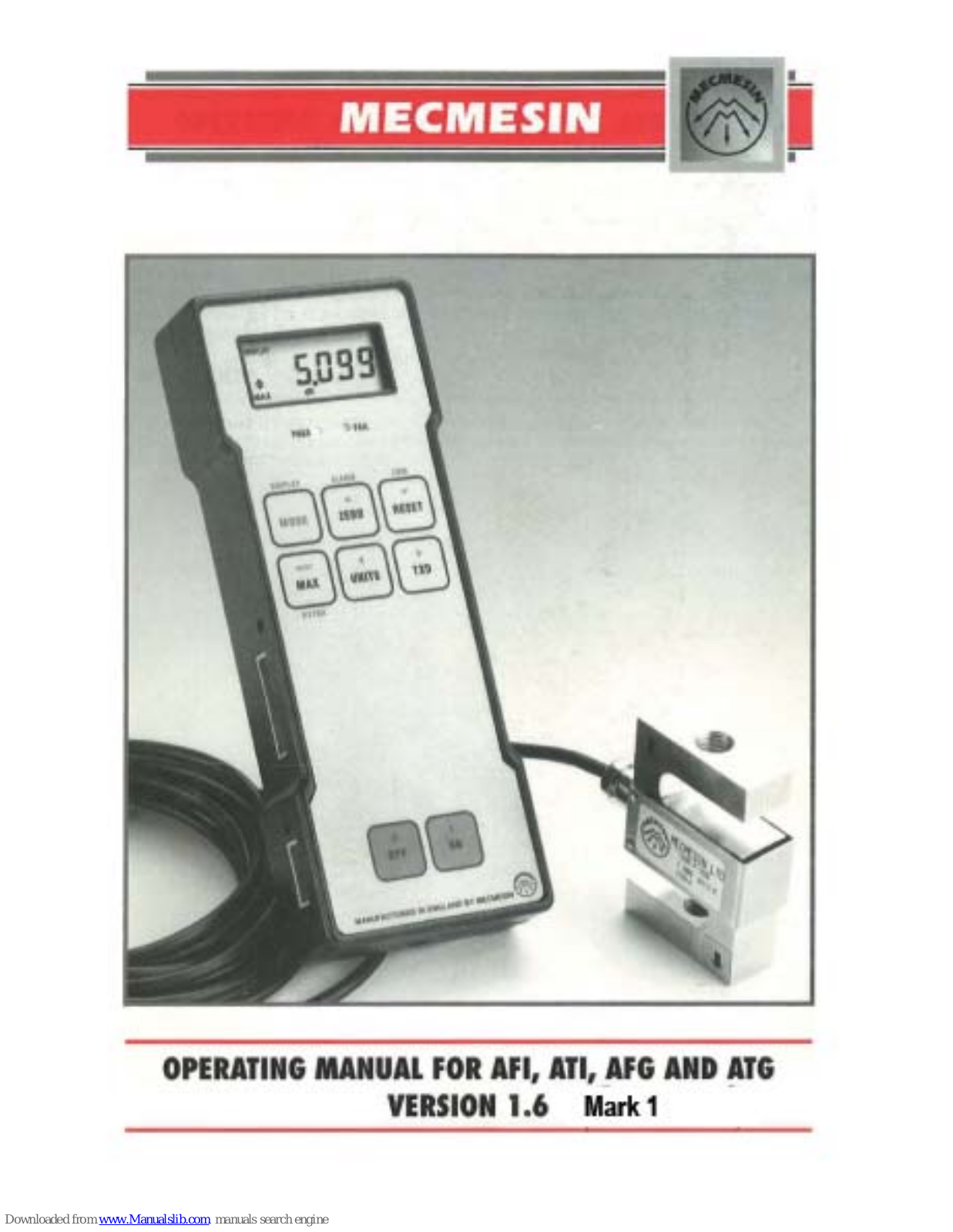 Mecmesin AFI, Mecmesin ATG, Mecmesin ATI, Mecmesin AFG Operating Manual - ManualMachine.com