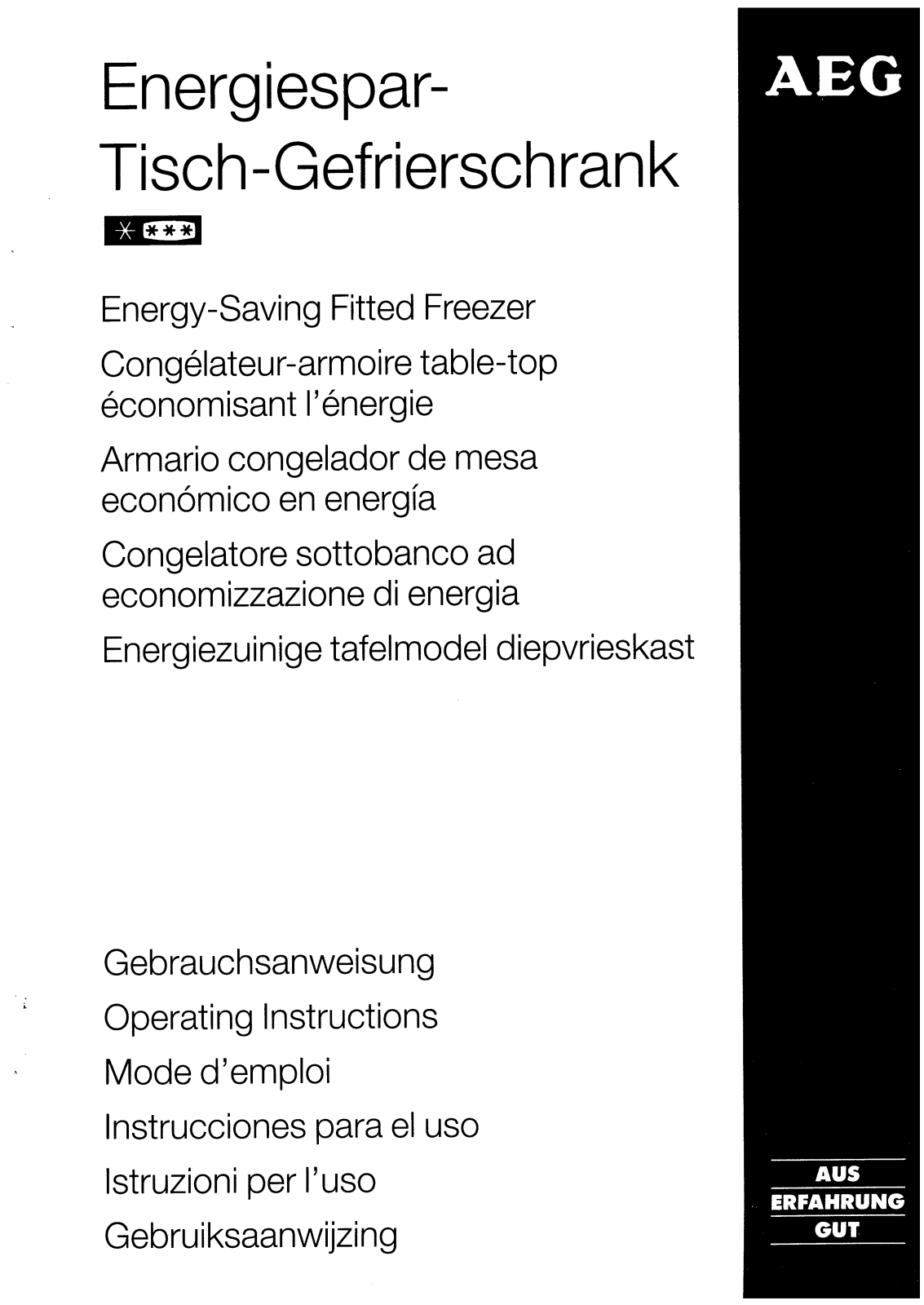 AEG-Electrolux ARC1258GS, ARC1256GS, ARC1252GSGB User Manual