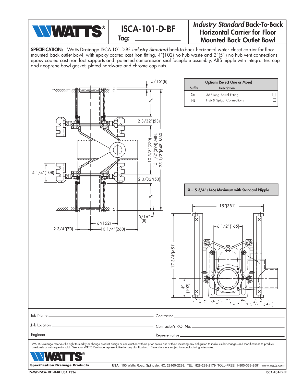 Watts ISCA-101-D-BF User Manual - ManualMachine.com