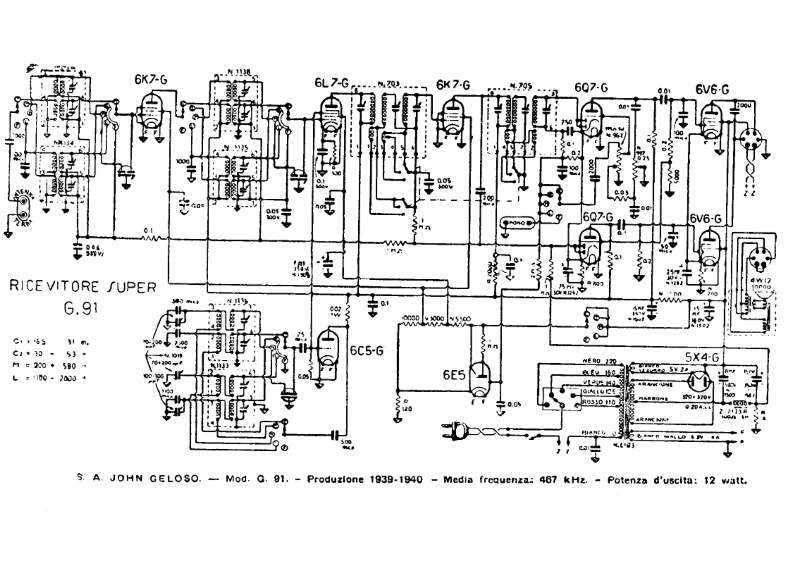 Geloso g91 schematic