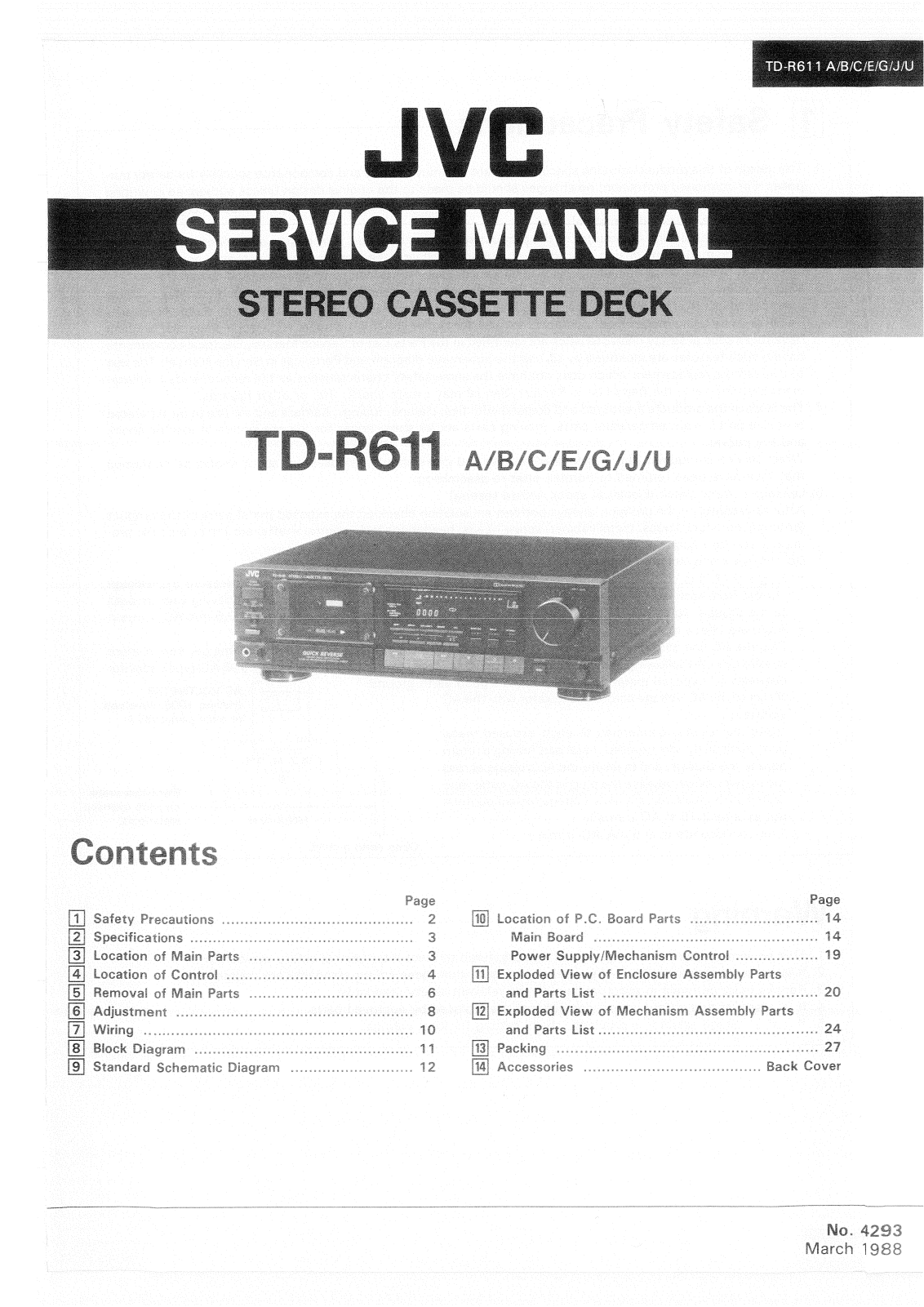 JVC DD-R611 Service Manual