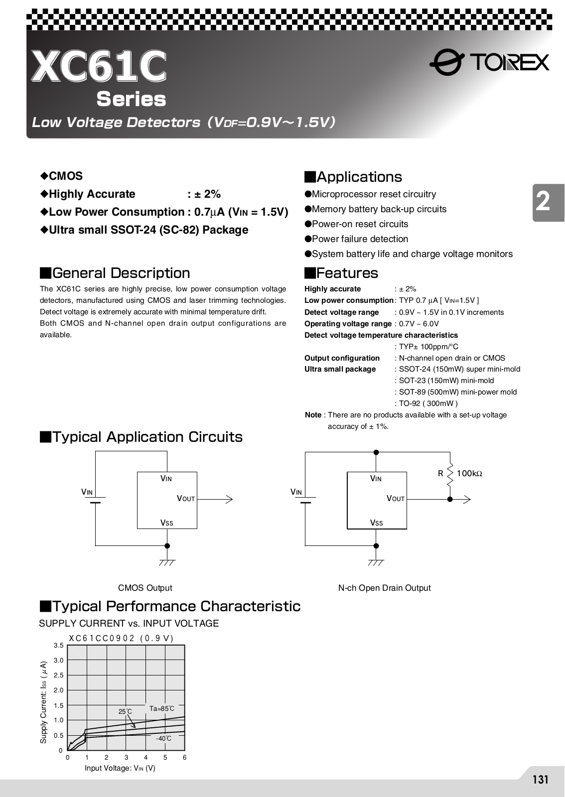 Torex Semiconductor Ltd XC61CN1502LH, XC61CN1502LB, XC61CC0902TH, XC61CC0902TB, XC61CC0902LH Datasheet