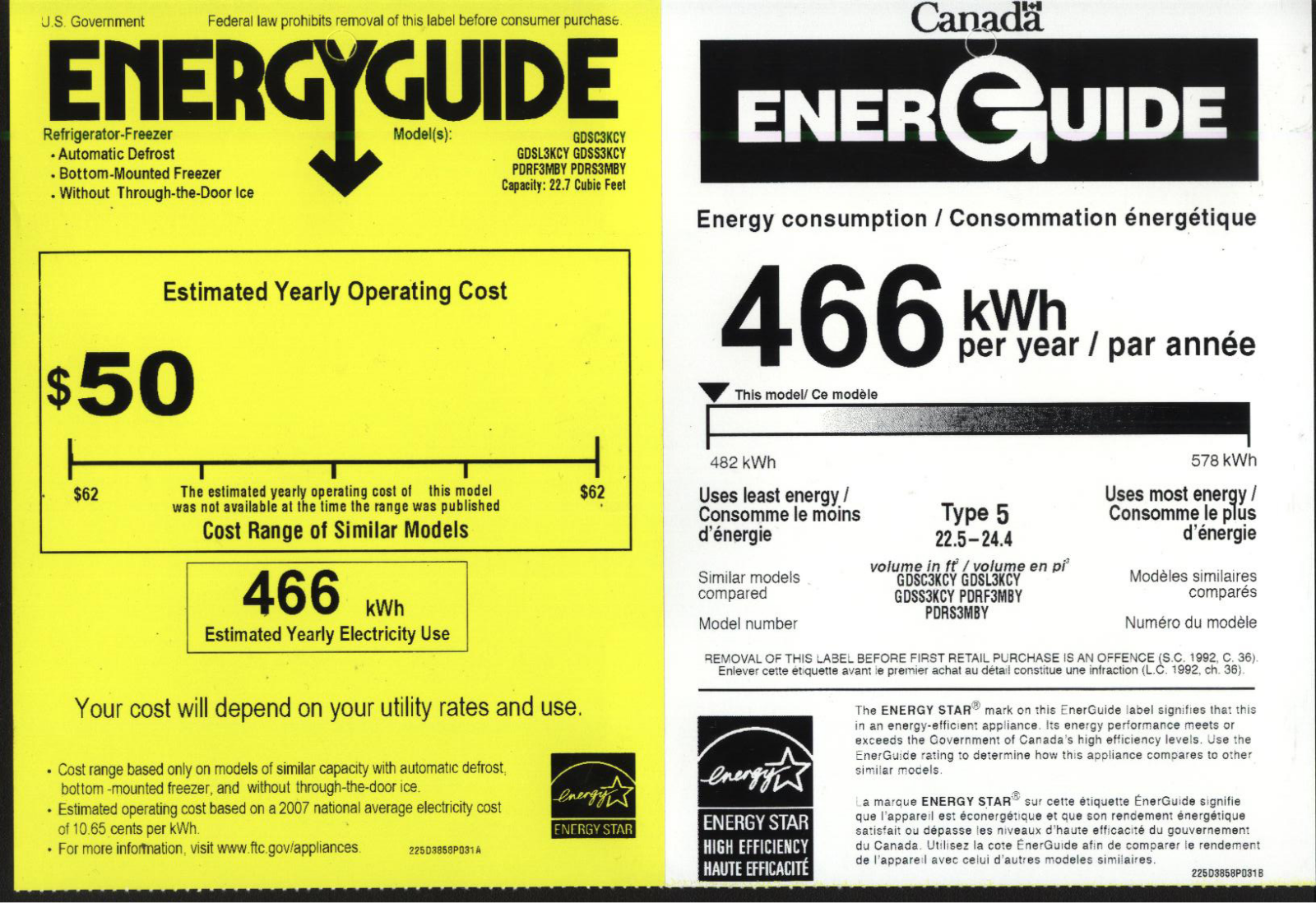 General Electric GDSC3KCYBB User Manual