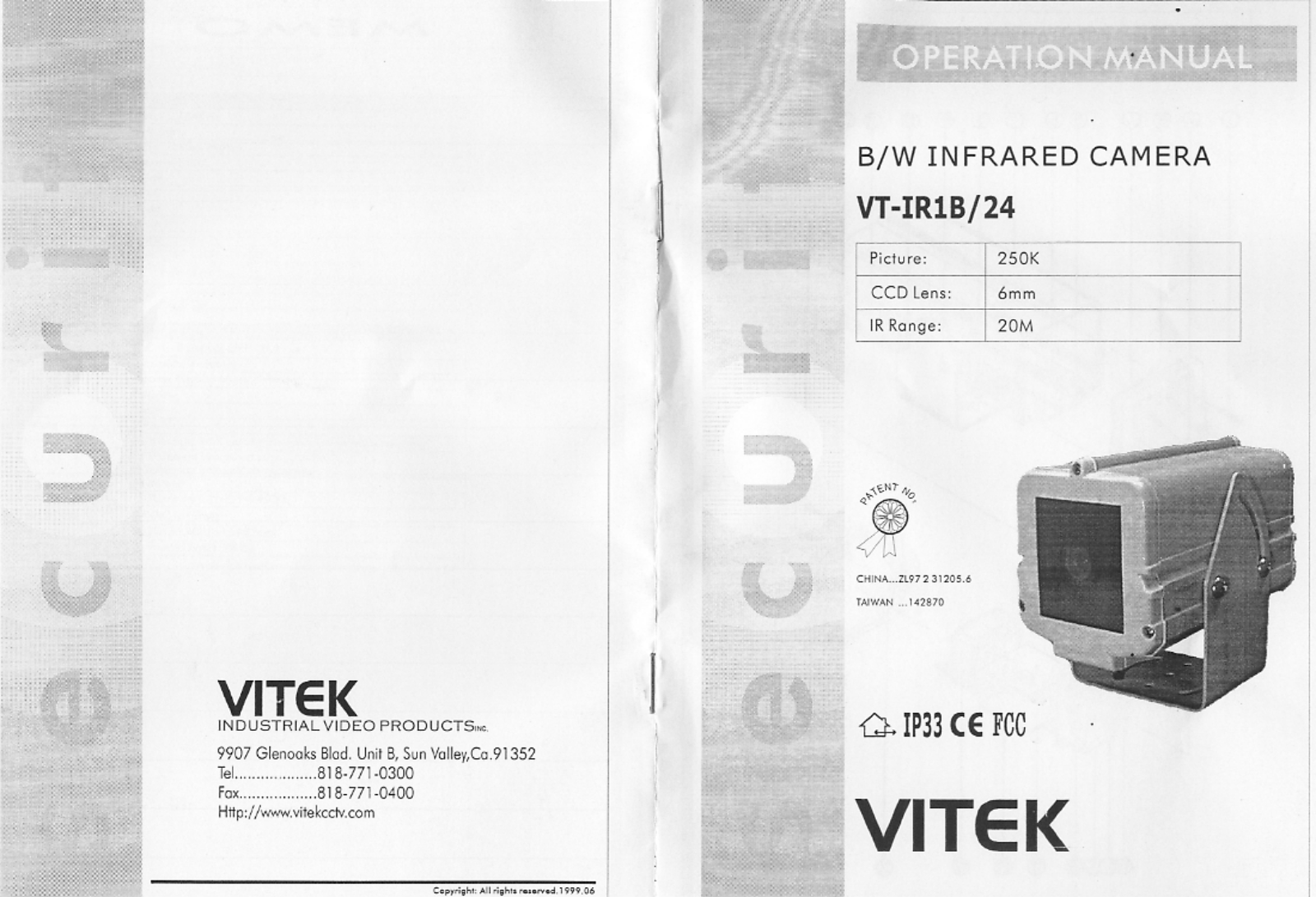 Vitek VTC-IR1B-24 User Manual