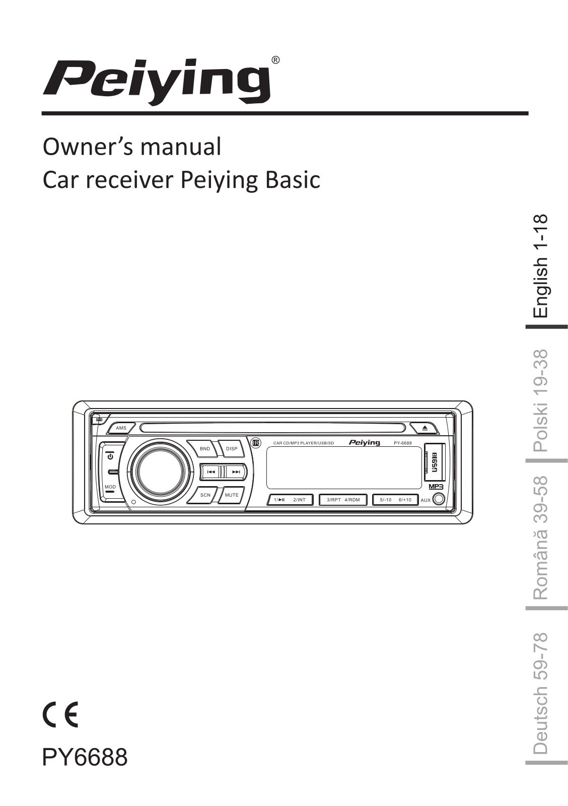 Peiying PY-6688 User Manual