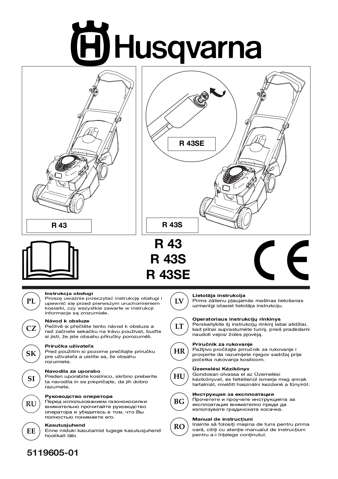 Husqvarna R43 S, R43SE, R43 User Manual