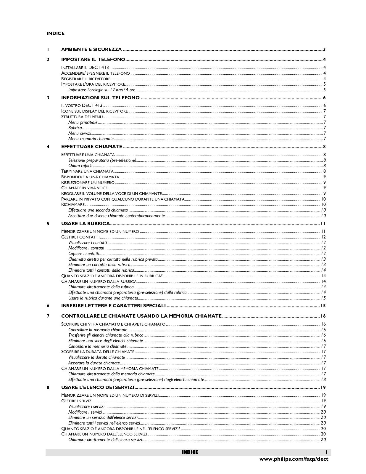 Philips DECT413 user Manual