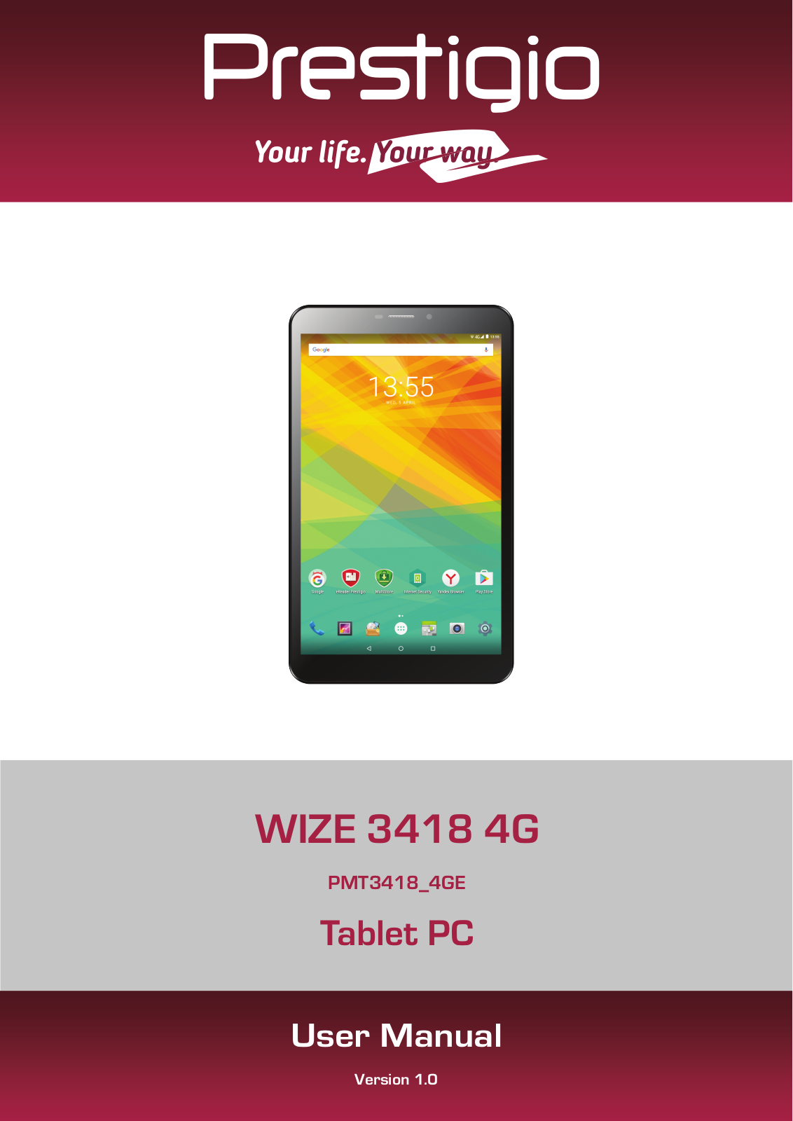 Prestigio MultiPad Wize 3418 4G Instruction Manual