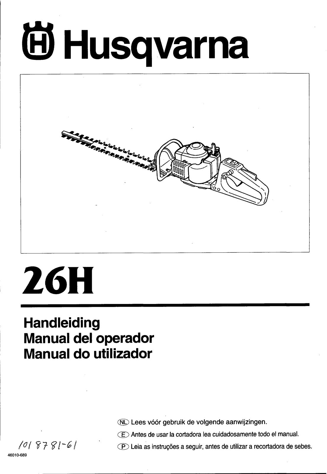 Husqvarna 26 H User Manual