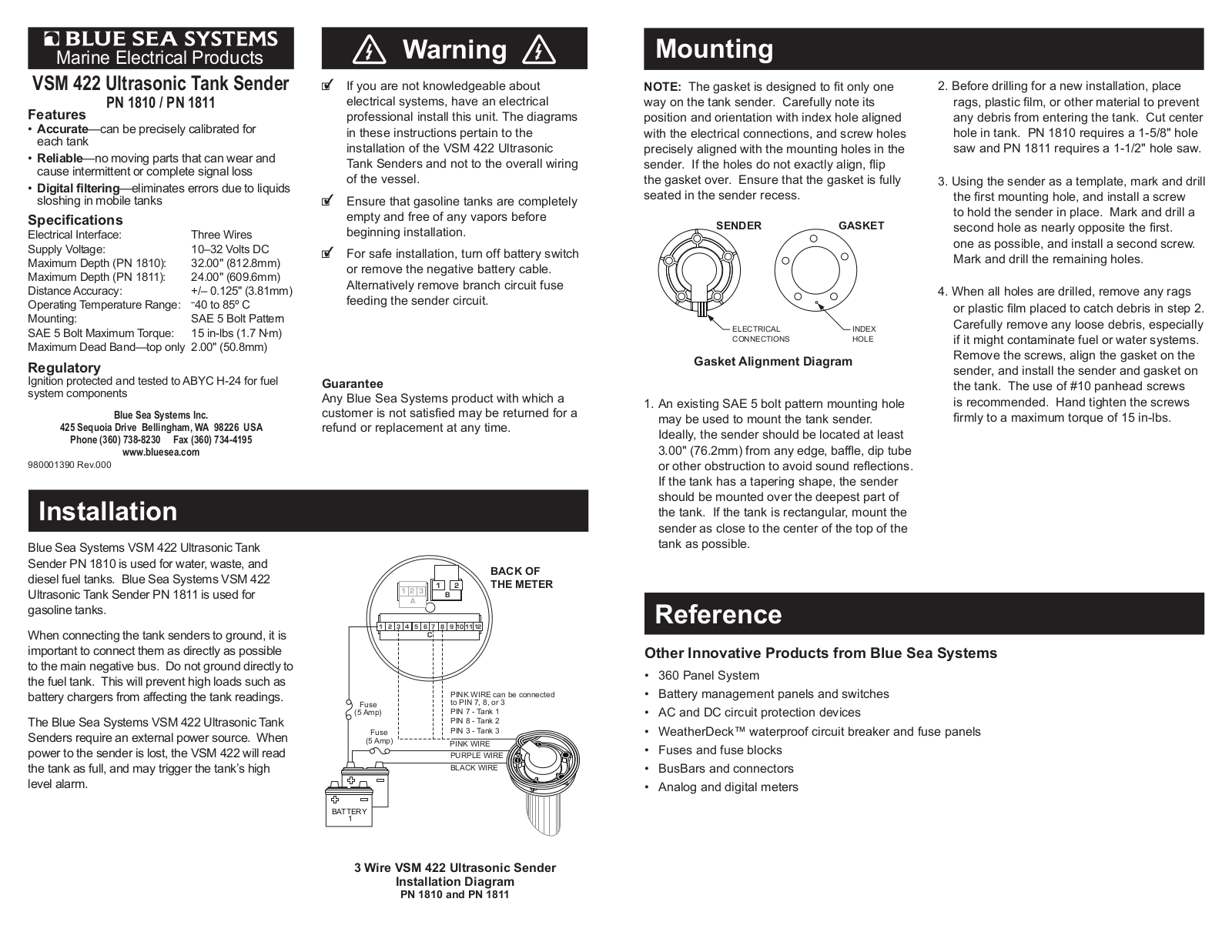 BLUE SEA VSM 422, PN 1810, PN 1811 User guide - ManualMachine.com