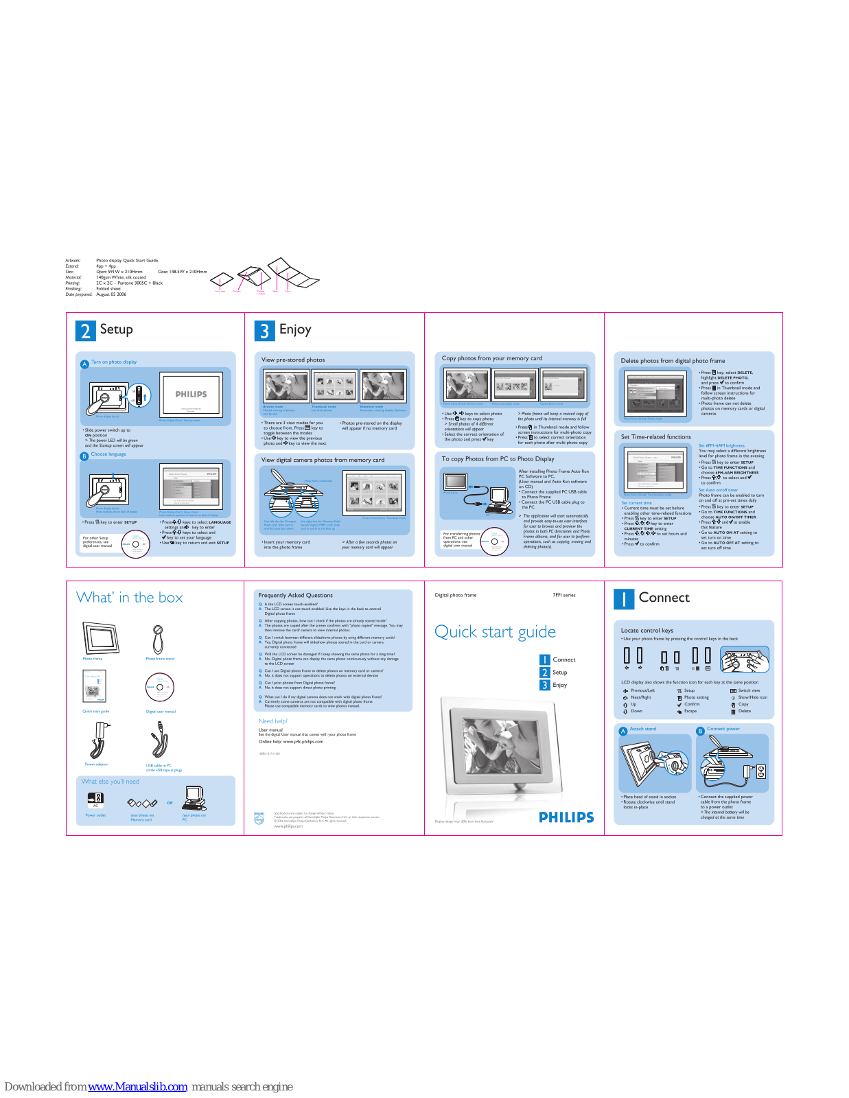 Philips 7FF1CWO/05, 7FF1CMI, 7FF1CME, 7FF1CME-37B, 7FF1CMI-37B Quick Start Manual - ManualMachine.com