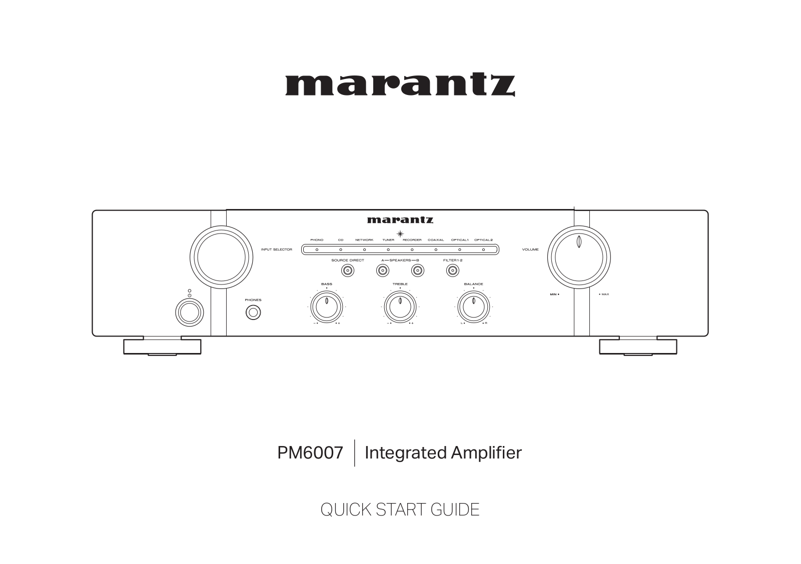 Marantz PM6007 Quick Start Guide