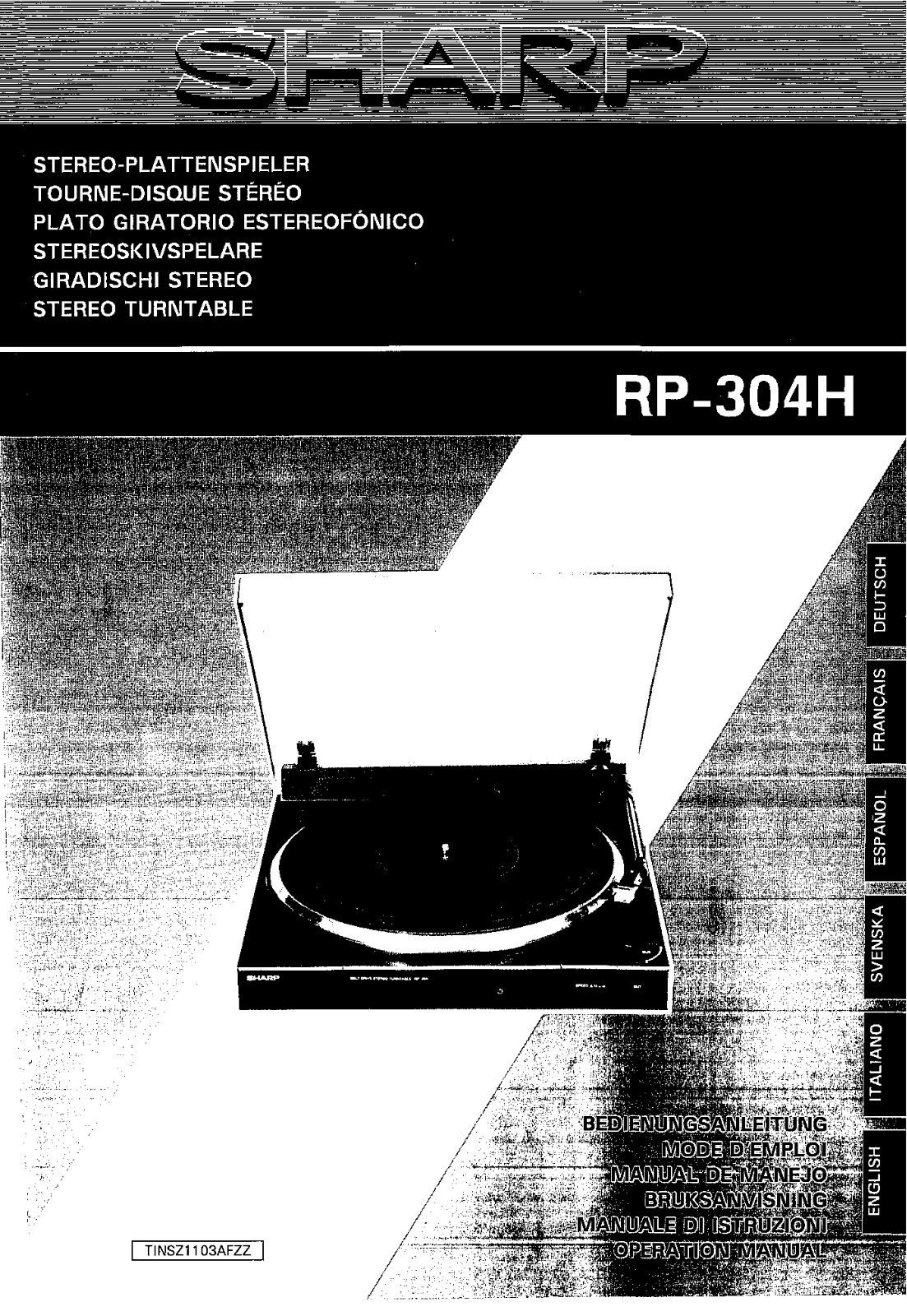 Sharp R-304H User Manual