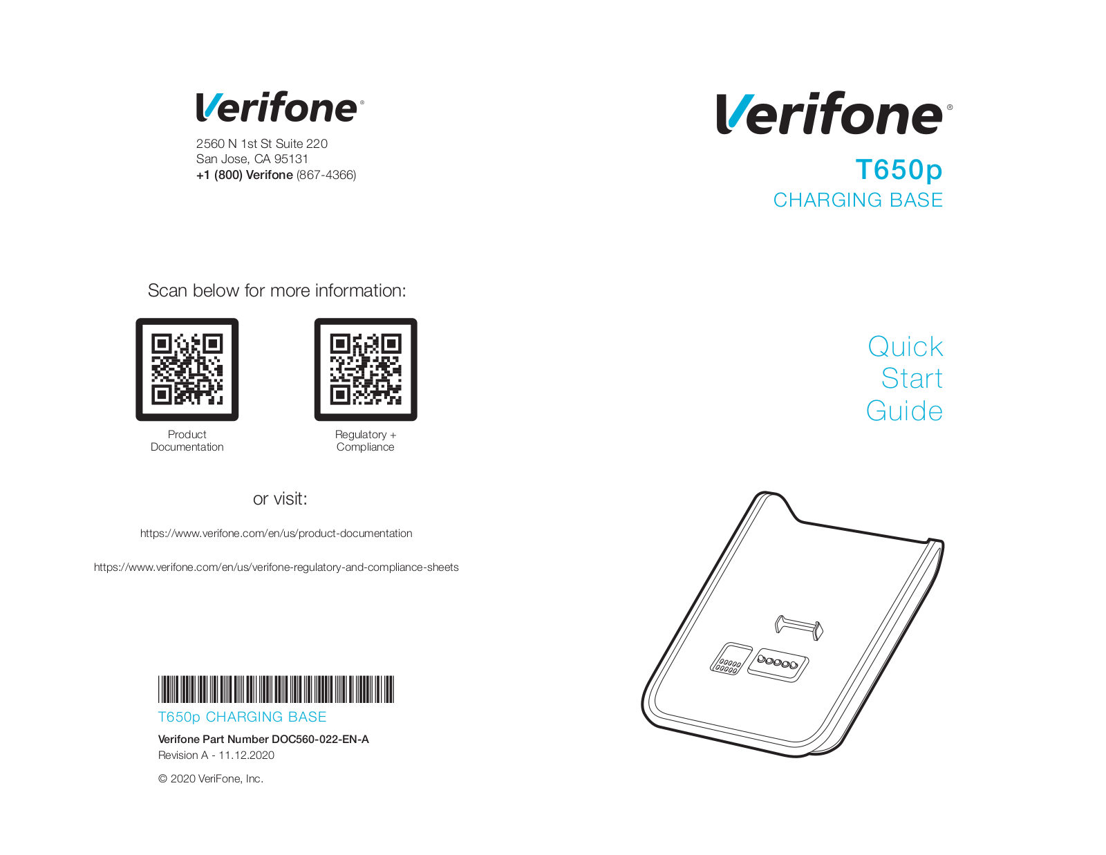 Verifone T650p Quick Start Guide