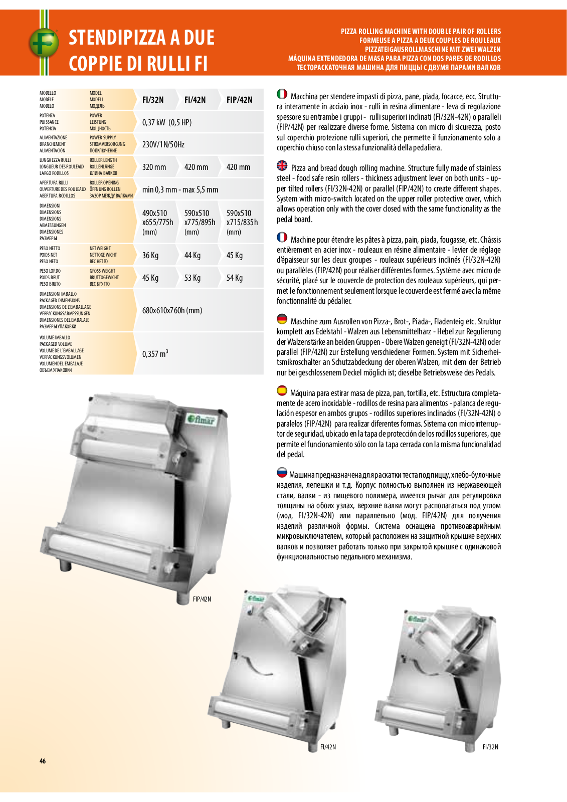 FIMAR FI/32N, FIP/42, FI/42, FI/42N, FIP/42N Datasheet