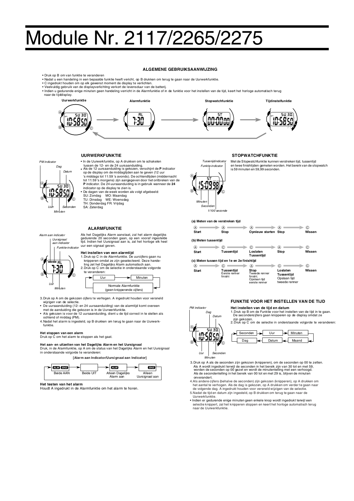 Casio 2117, 2265, 2275 Owner's Manual