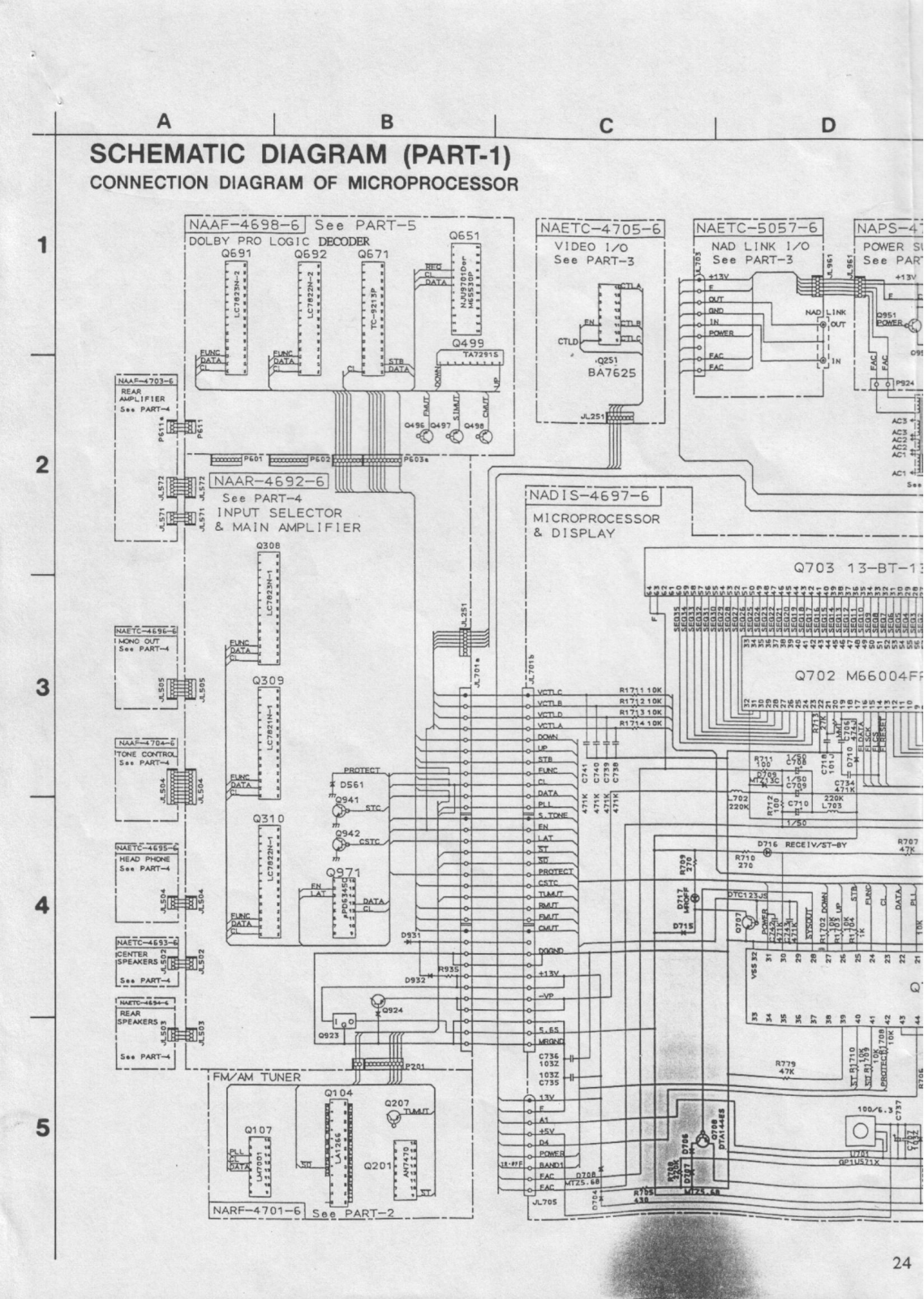 NAD AV-716 Schematic