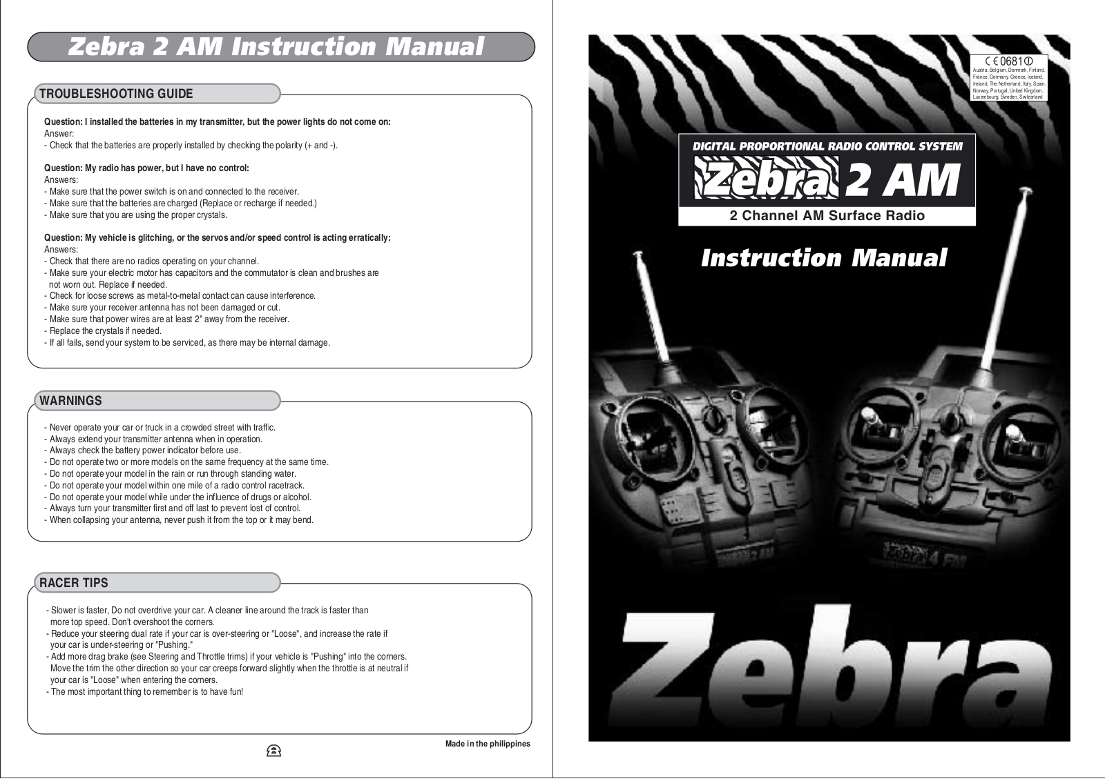 Zebra 2 AM User Manual