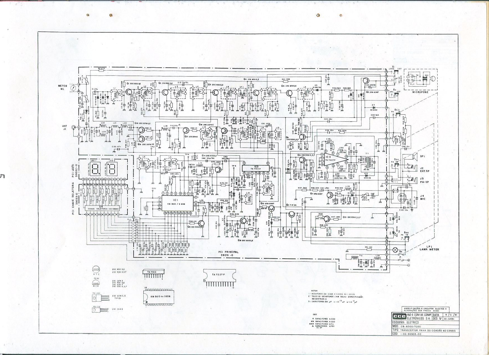 CCE CB7000 Schematic