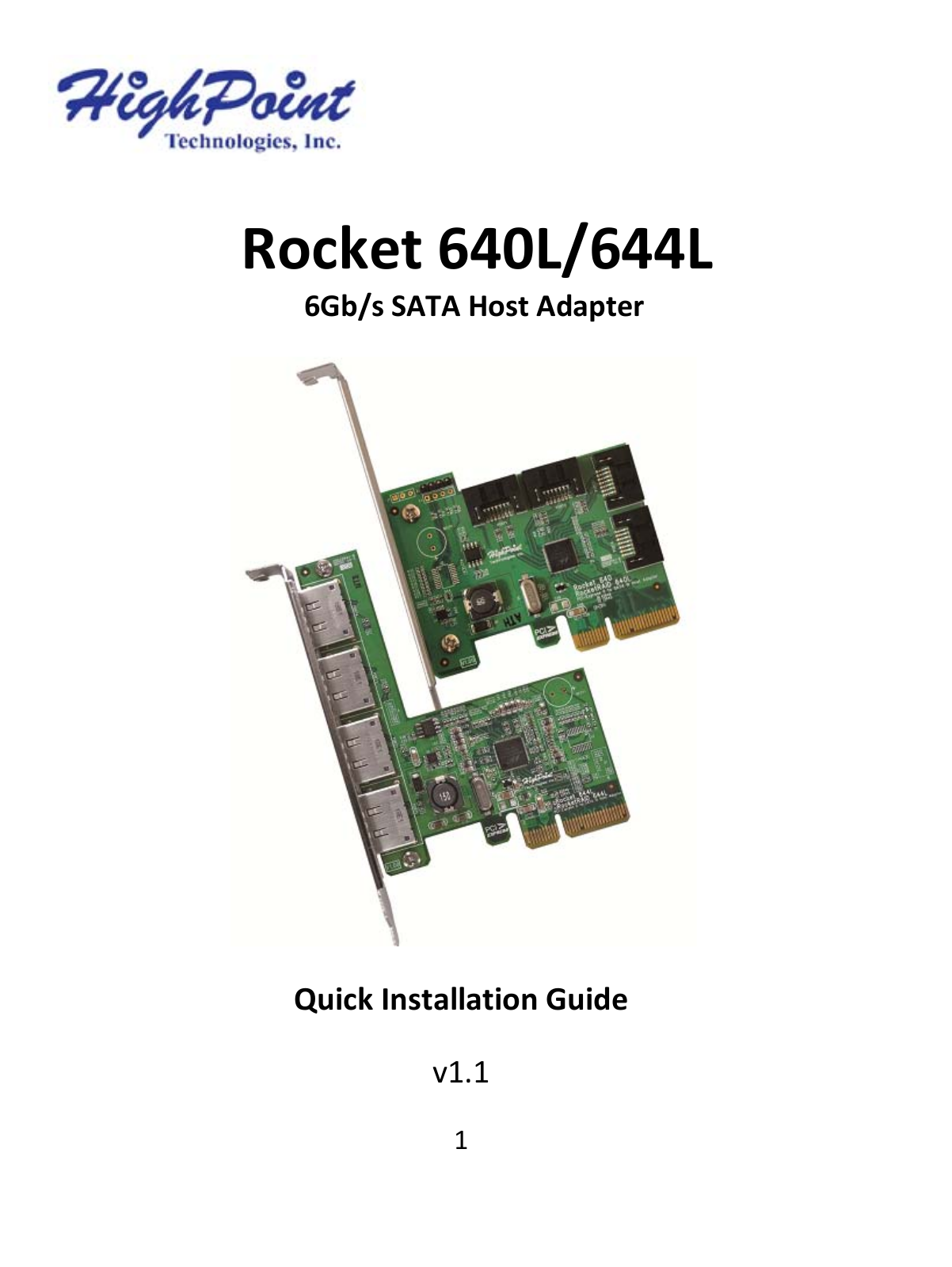 HighPoint Rocket 640L Service Manual