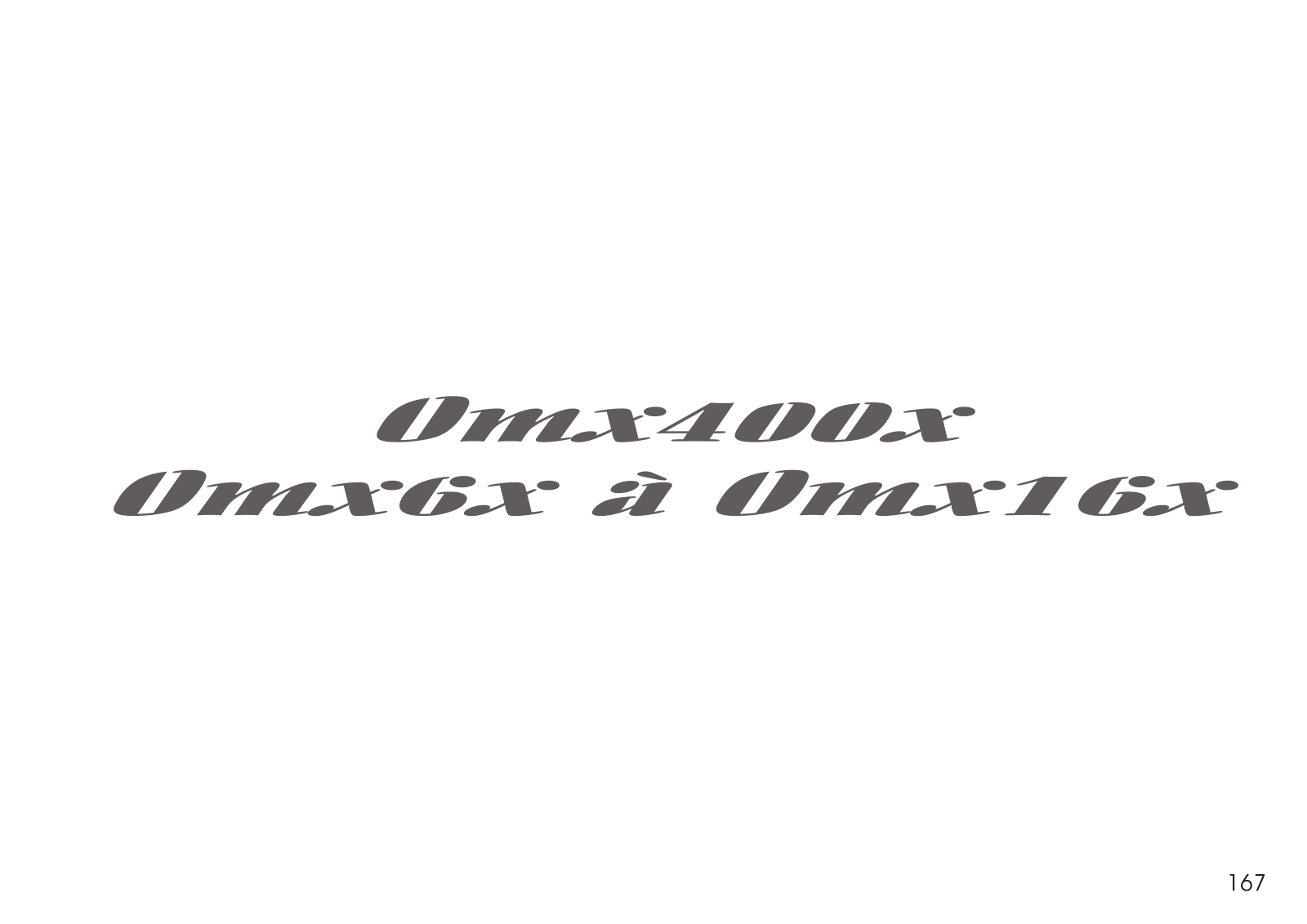 Oneal OMX400x, OMX6x, OMX16x Schematic