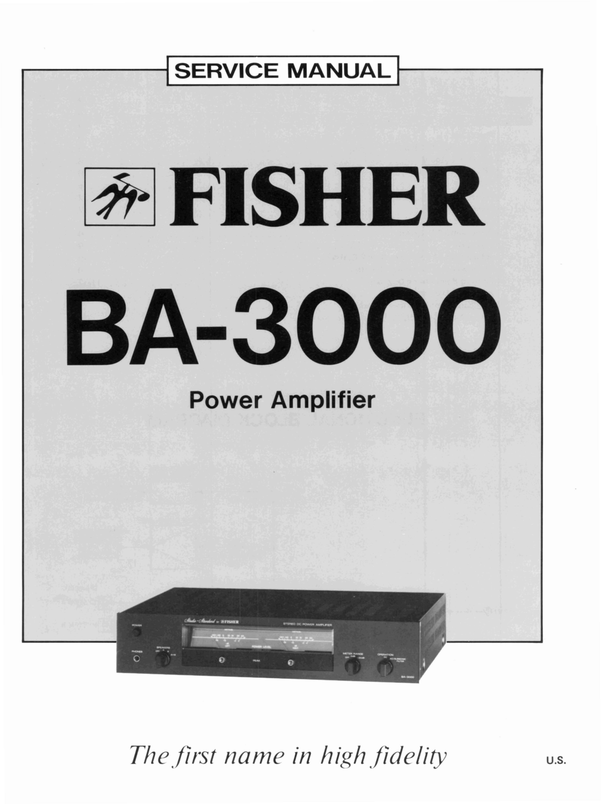 Fisher BA-3000 Service manual