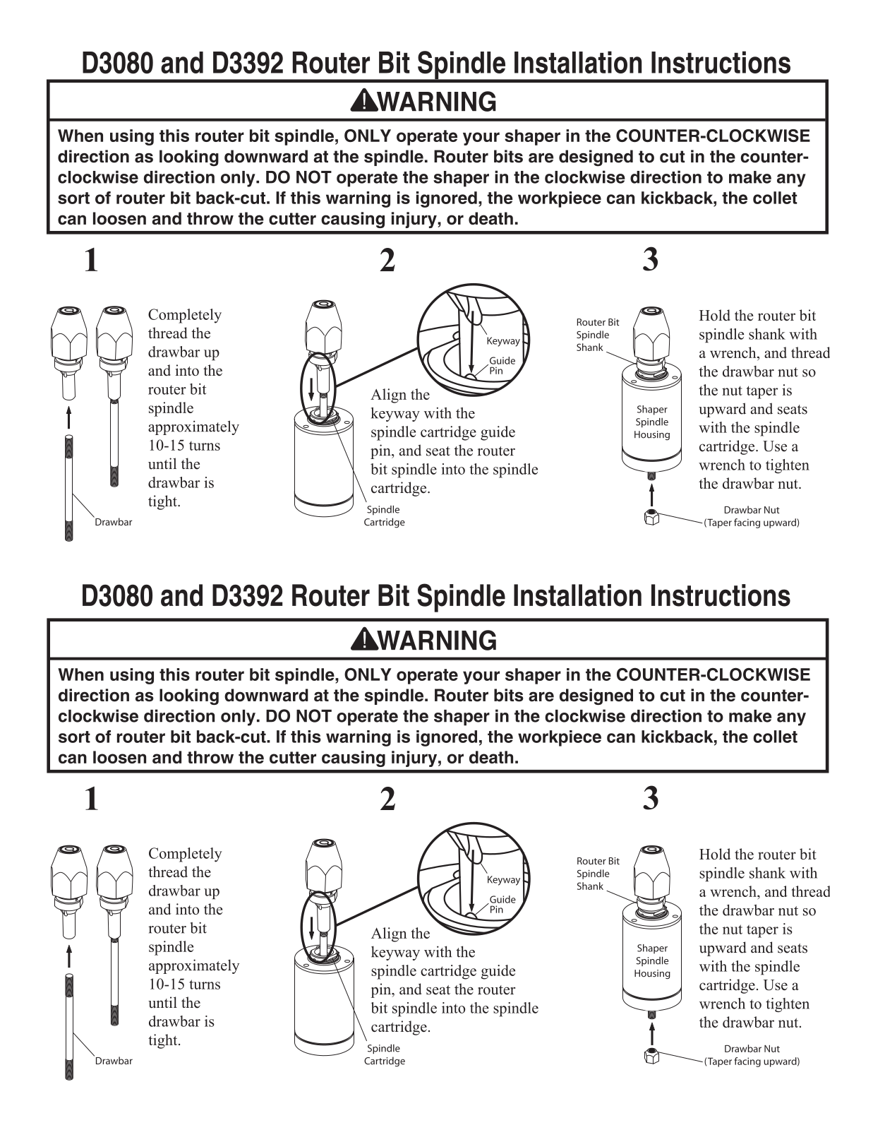 Woodstock D3080 User Manual