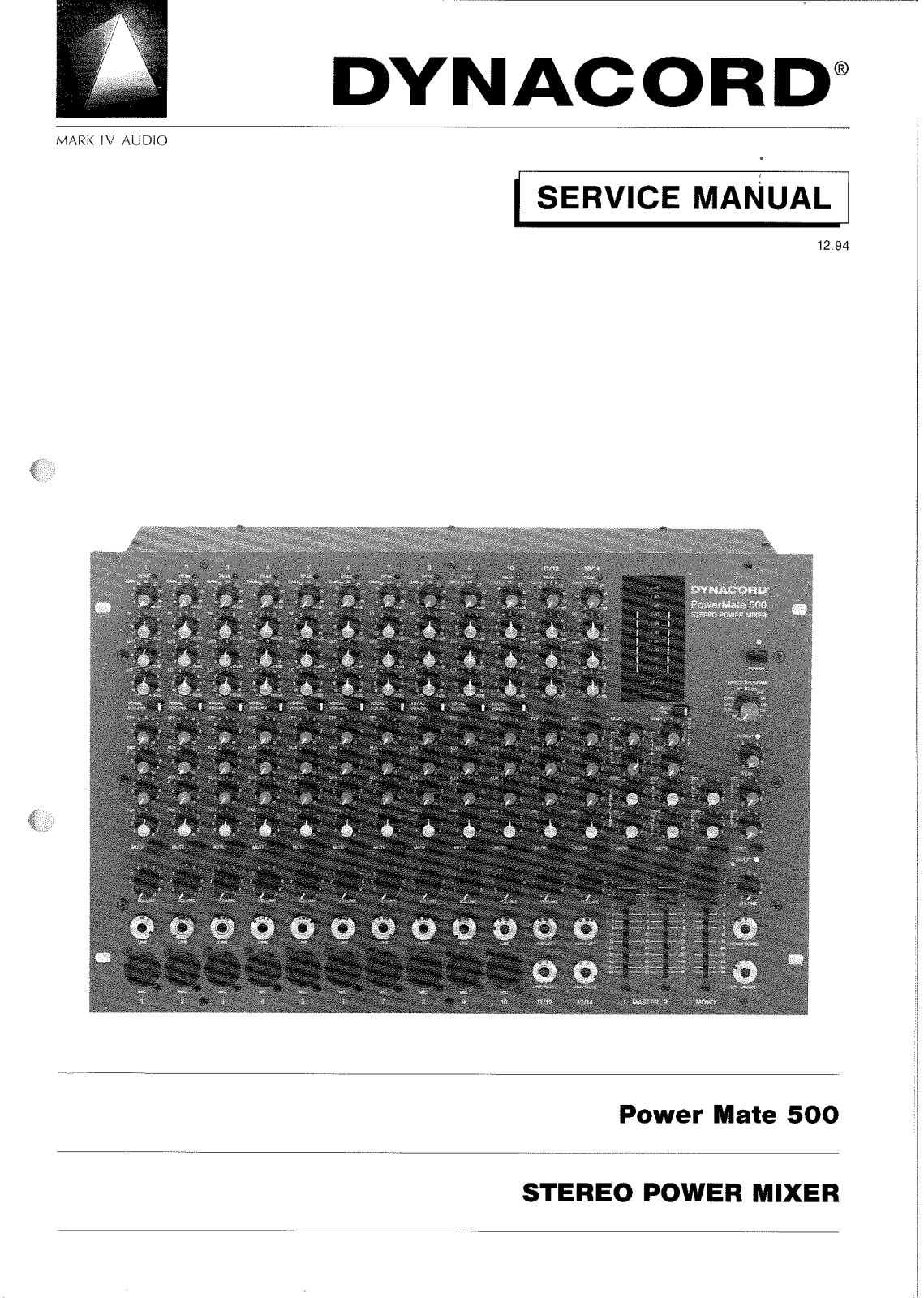 Dynacord PowerMate 500 Schematic