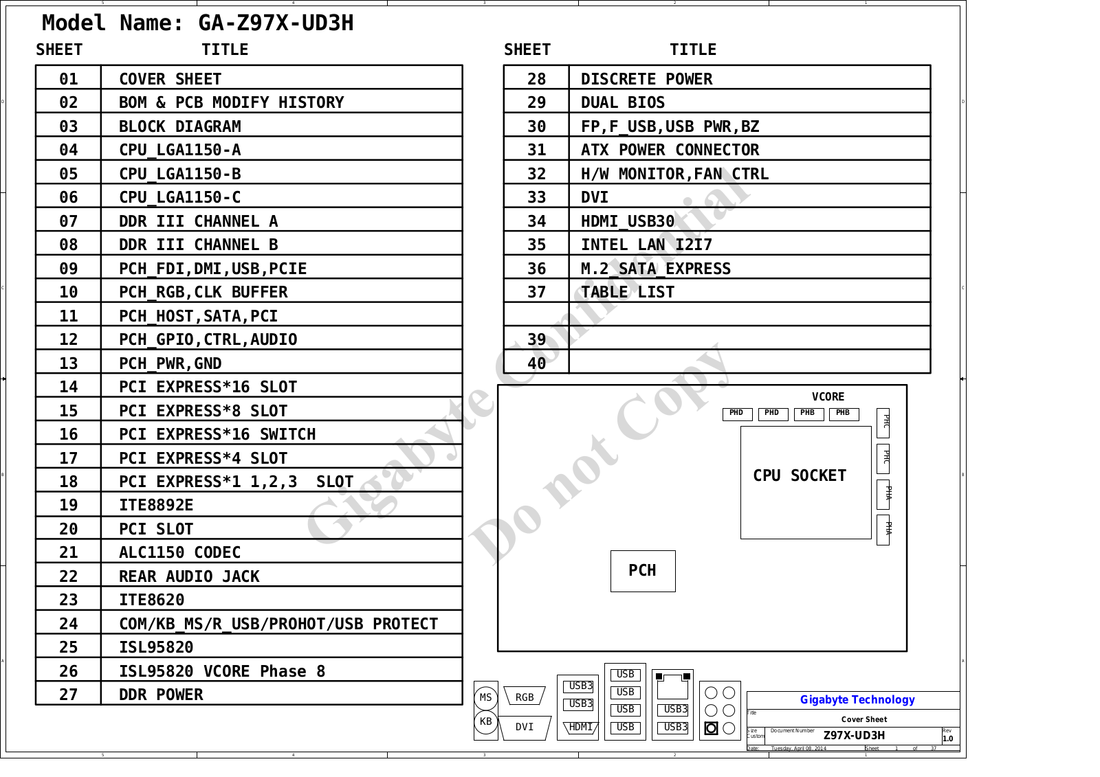 Gigabyte GA-Z97X-UD3H-BK Schematic rev.1.0