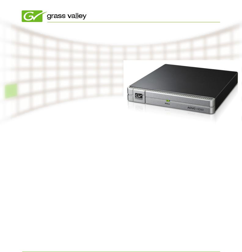 Grass valley ADVC HD DATASHEET