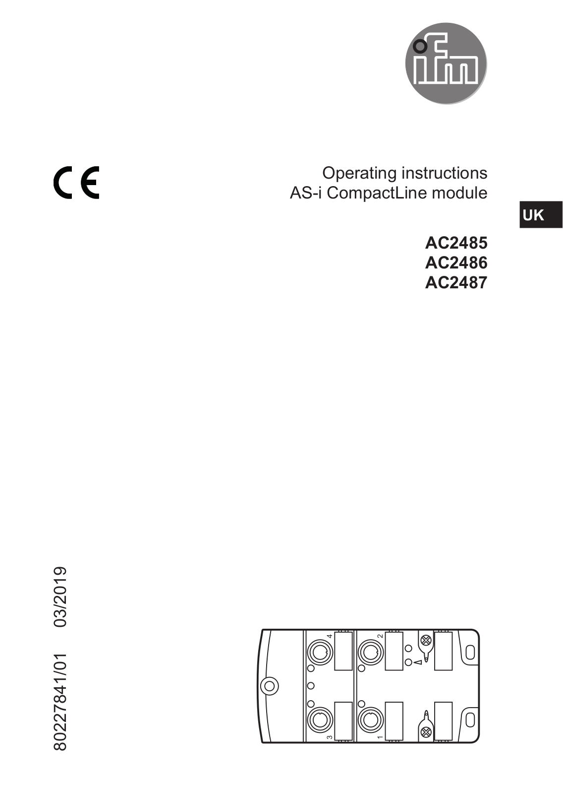 IFM Electronic AC2485, AC2486, AC2487 Operating Instructions Manual