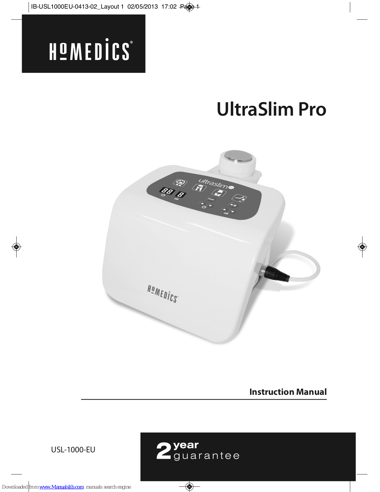 HoMedics UltraSlim Pro Instruction Manual