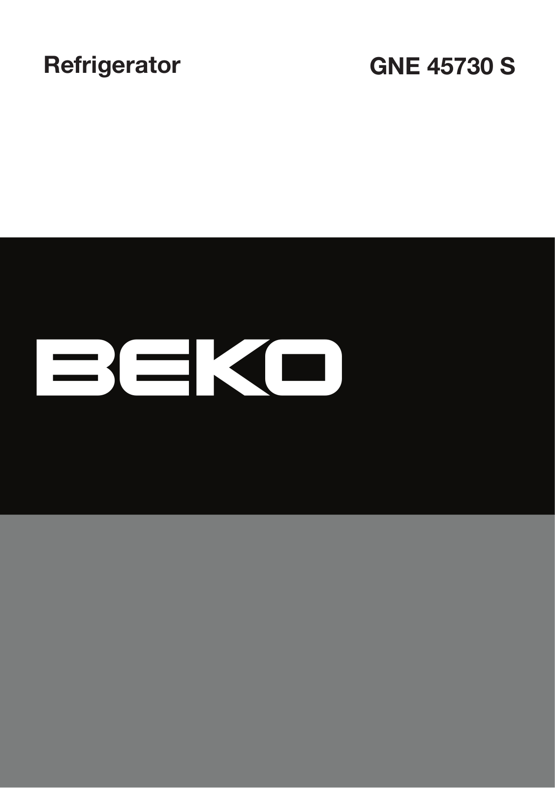 Beko GNE 45730 User Manual