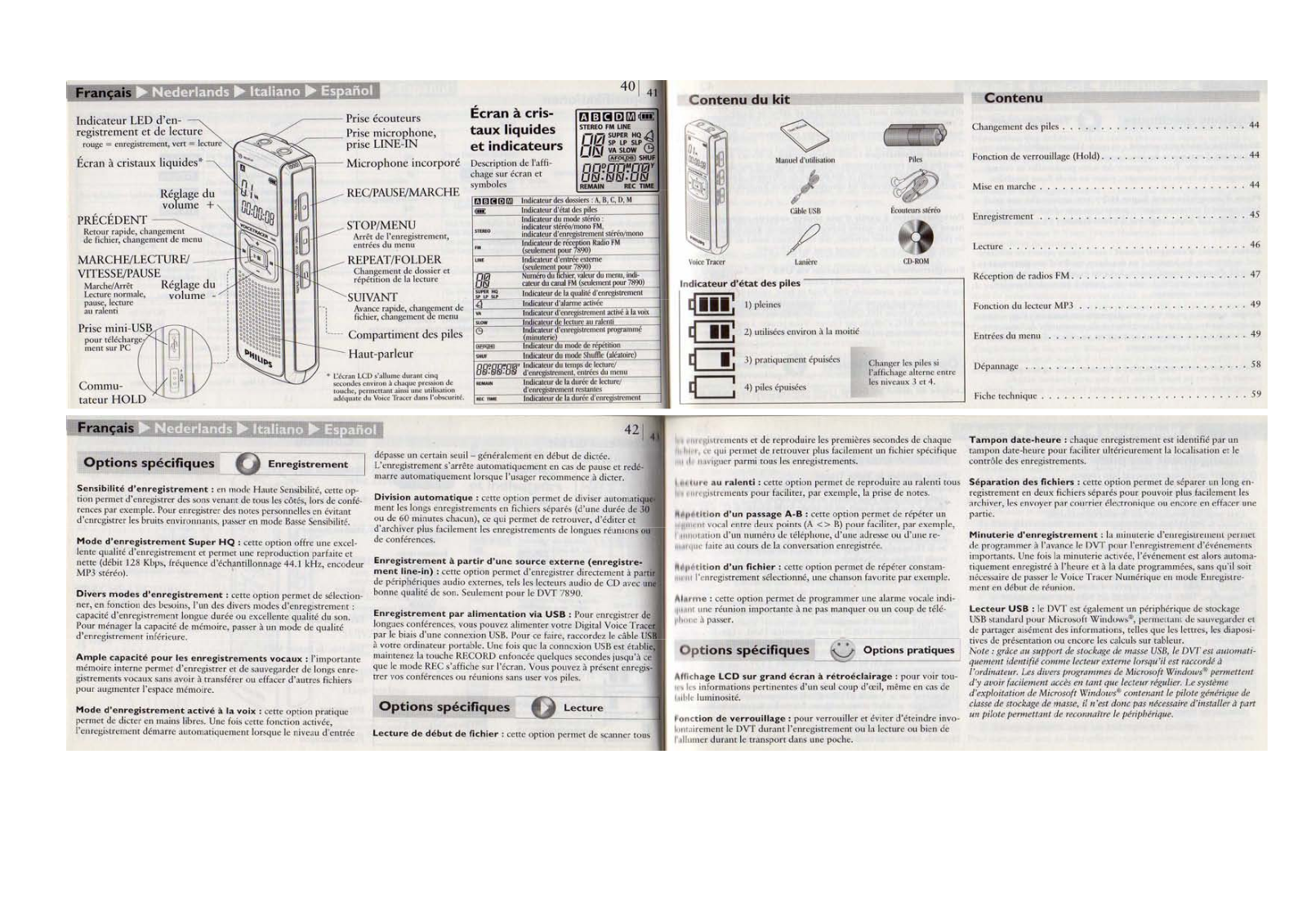 PHILIPS Voice Tracer 7790 User Manual