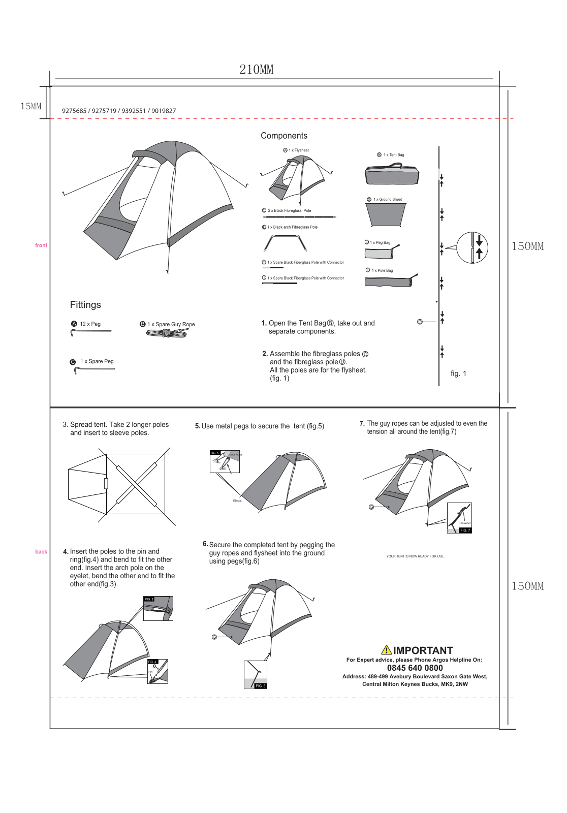 ProAction ARG-5719 Instruction manual