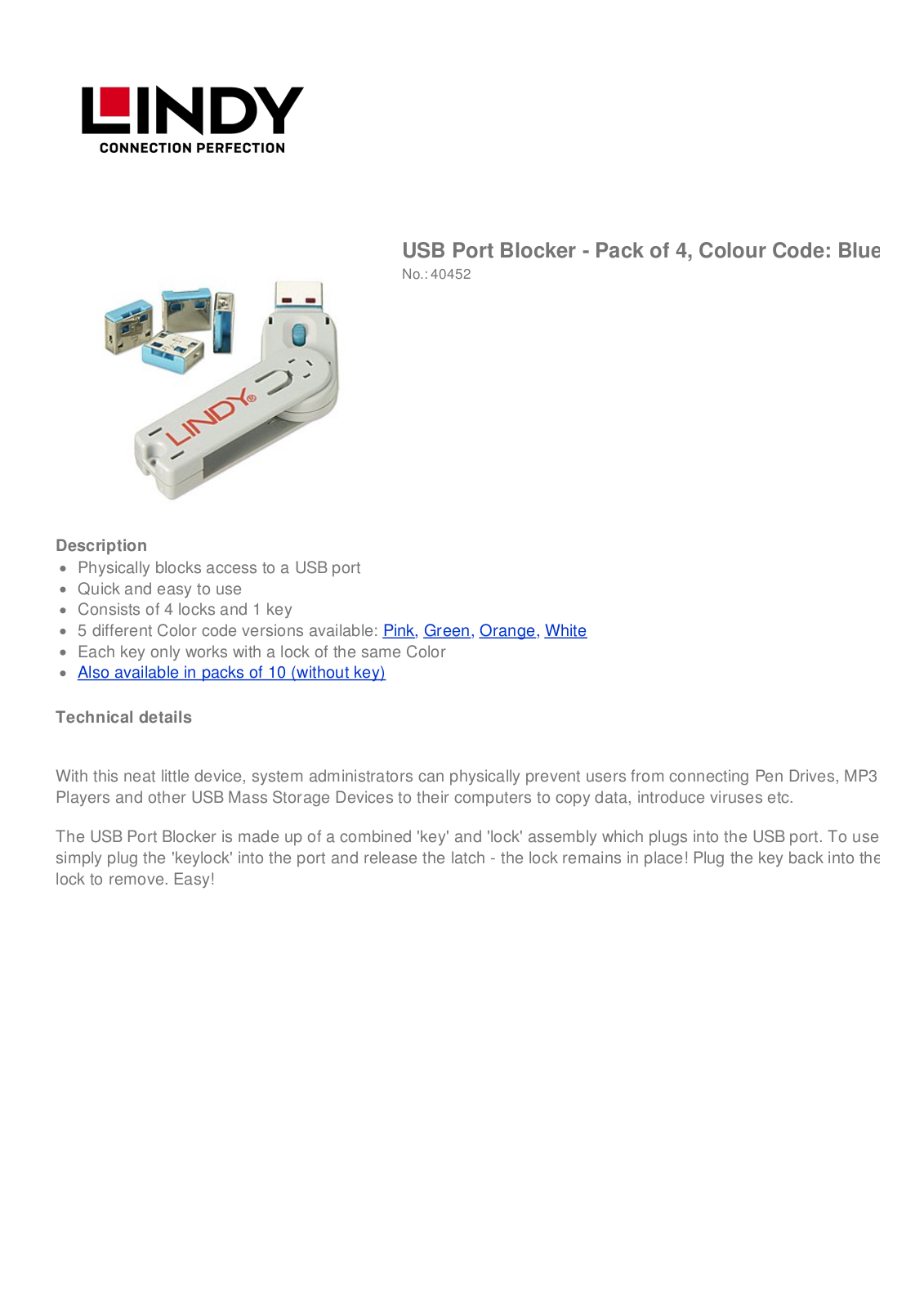Lindy 40452 User Manual - ManualMachine.com