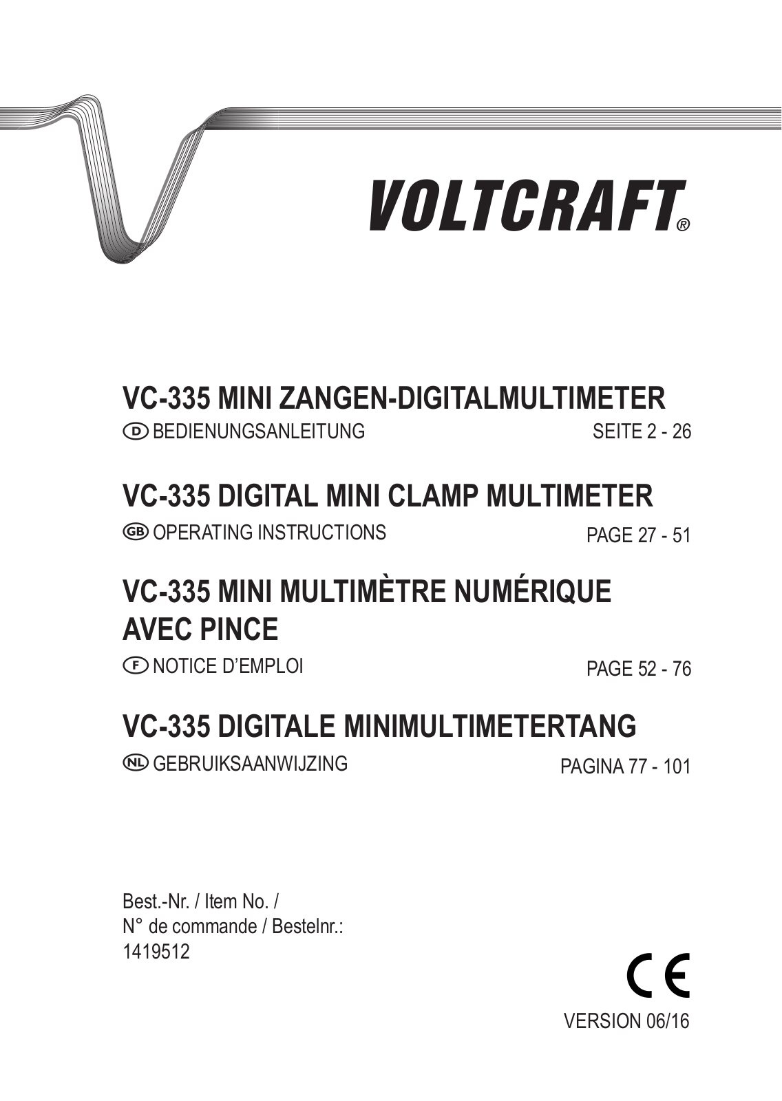 Voltcraft VC-335 User Manual