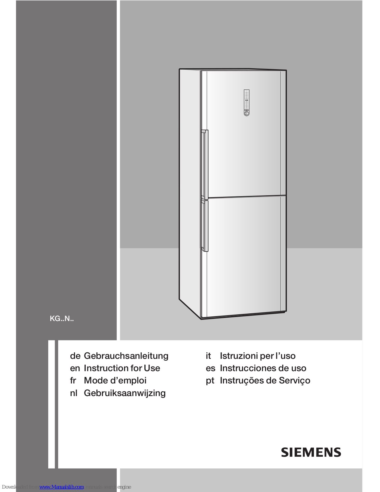 Siemens KG36NH10GB, KG36NH50GB, KG36NH75, KG39NH91GB, KG36NH76 Instructions For Use Manual