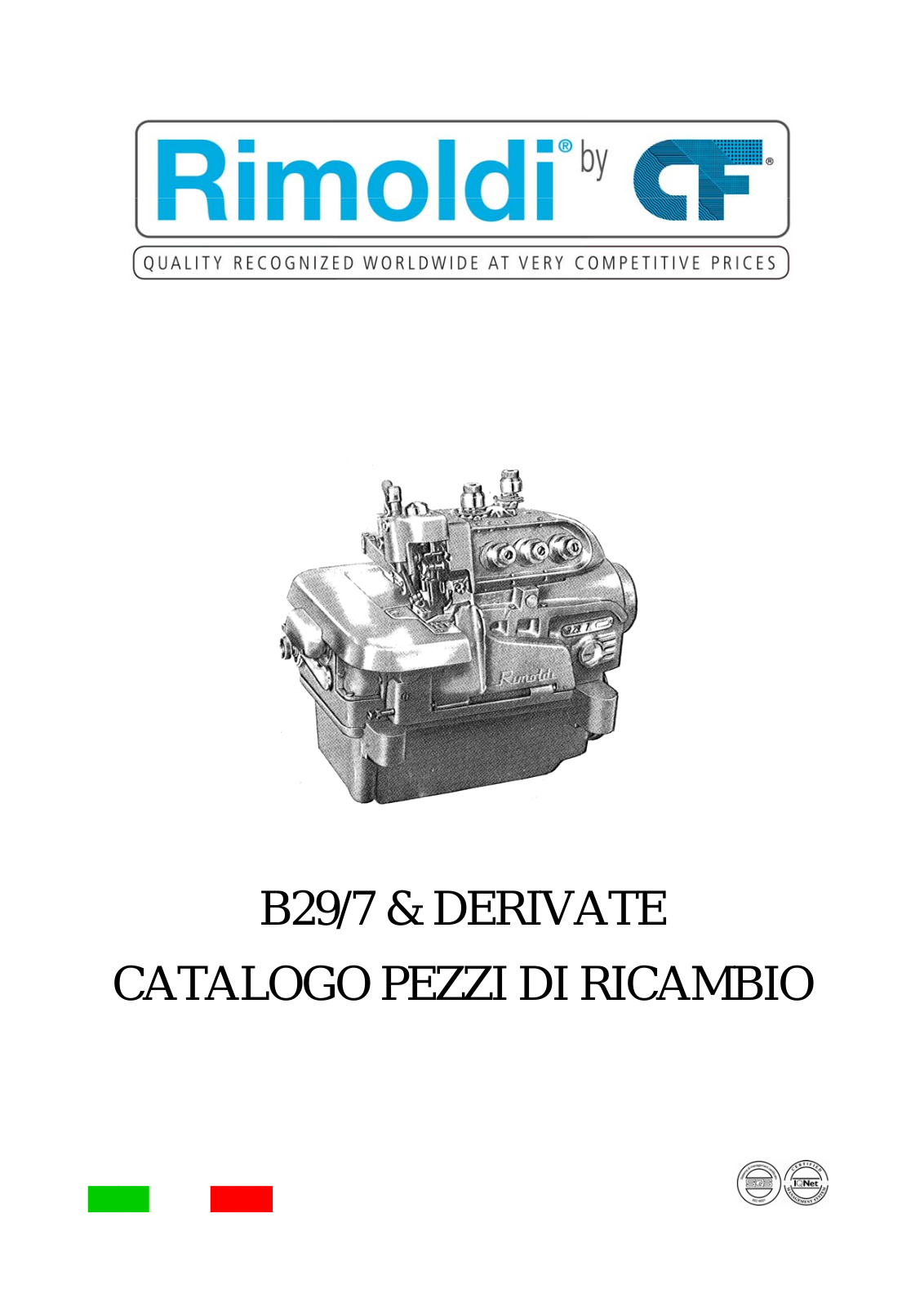 Rimoldi B29/7 Parts List